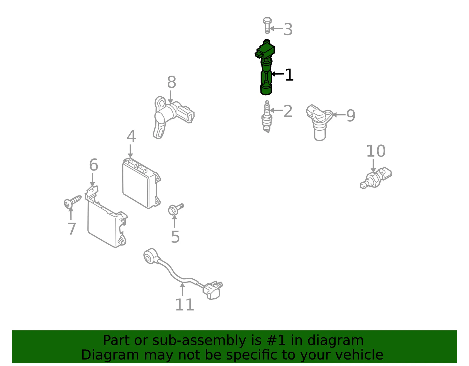 Direct Ignition Coil - Mazda (lfb618100b) - view 2