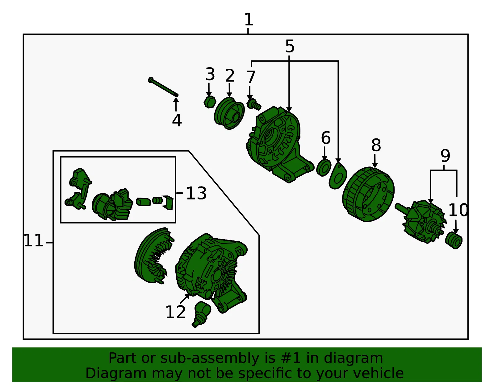 Alternator - Mazda (lfb618300r00) - view 2