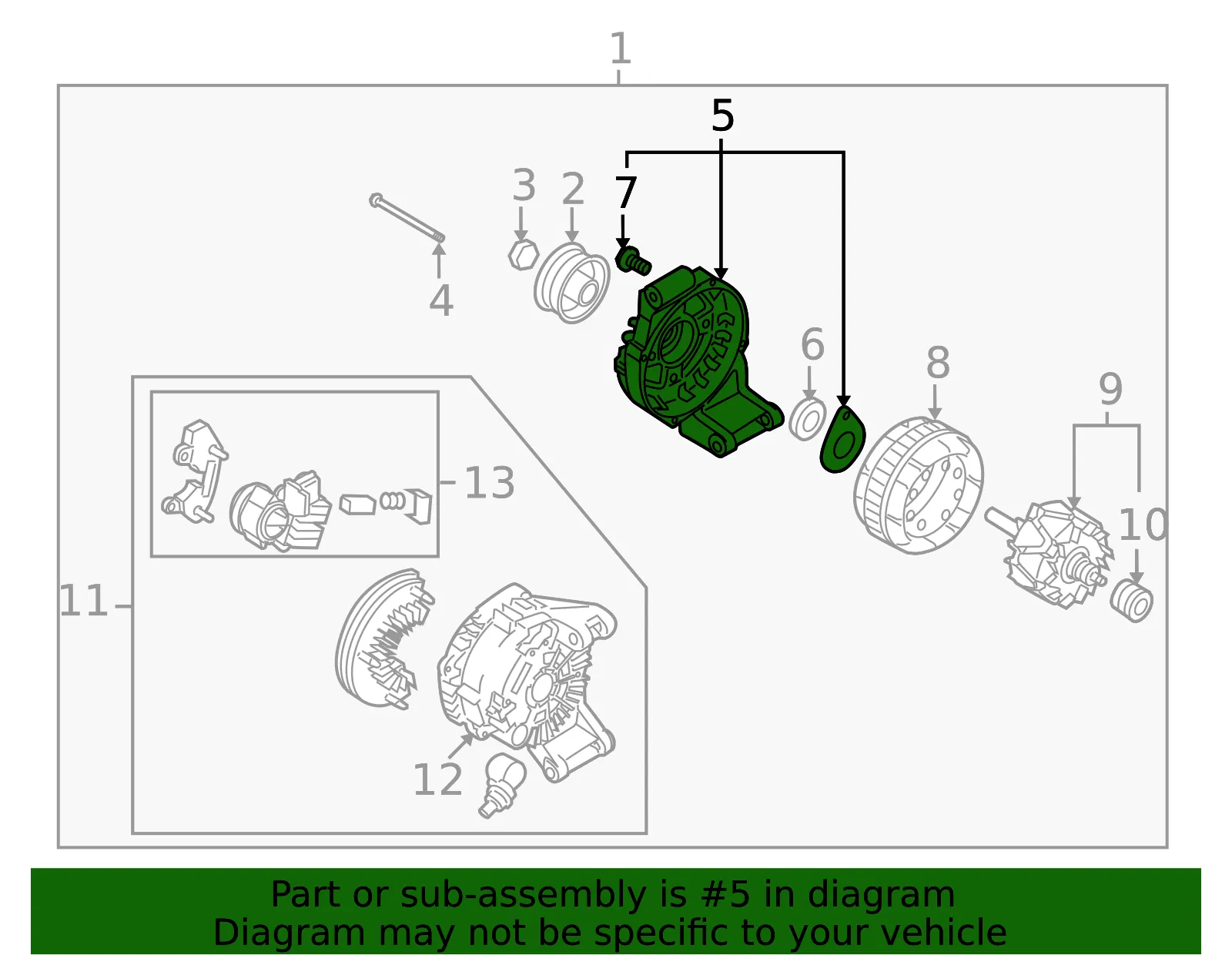 Alternator Cable Cap - Mazda (lfb618w25) - view 2