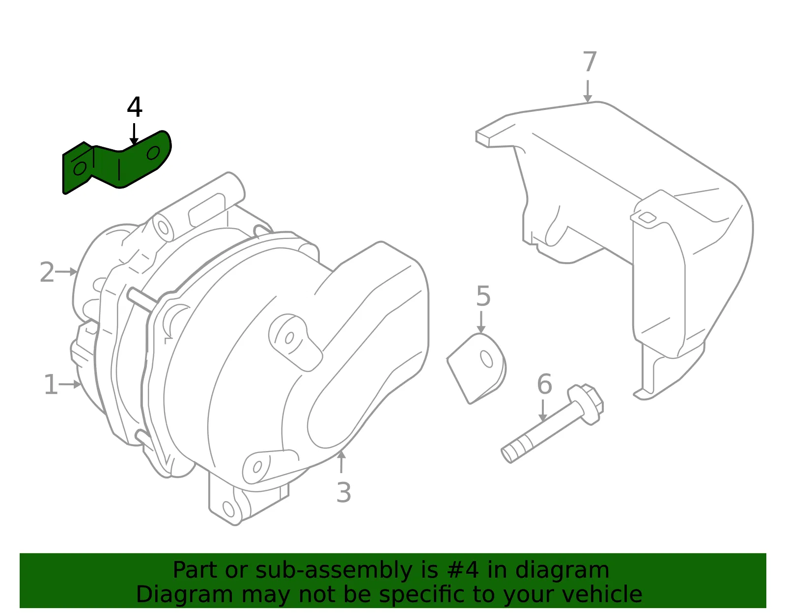 Alternator Bracket - Mazda (lfg118370a) - view 2