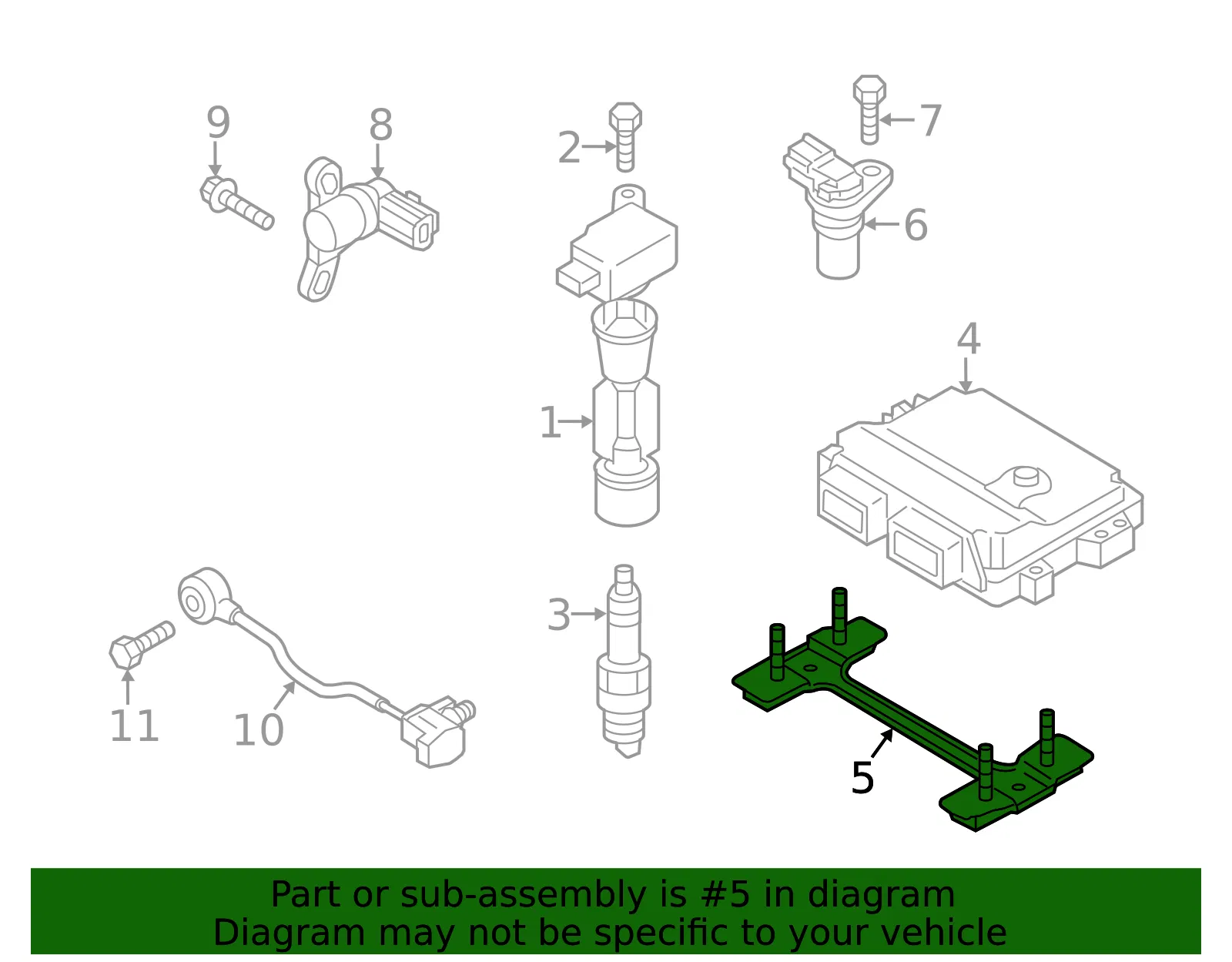 Engine Control Module (ECM) Bracket - Mazda (lfg118885) - view 2