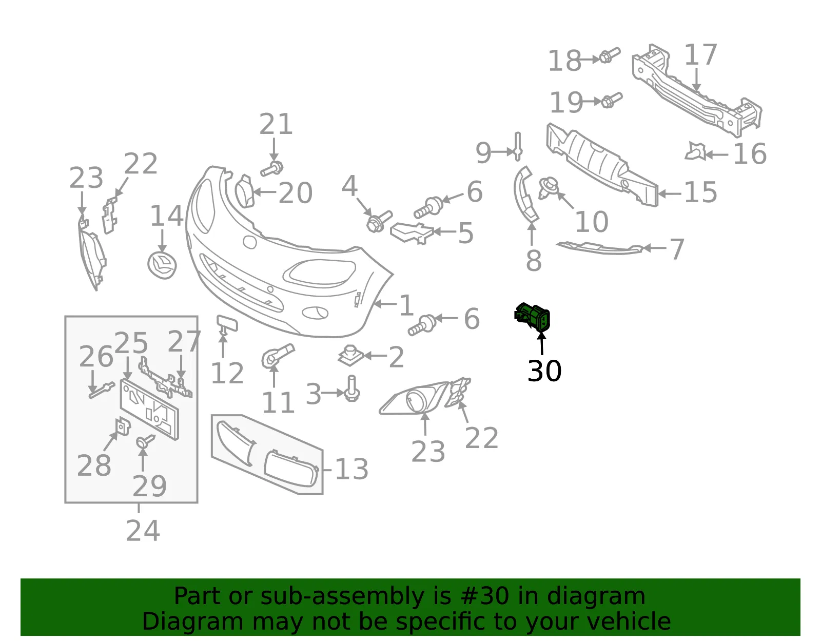 Ambient Air Temperature Sensor - Mazda (n12361764d) - view 2