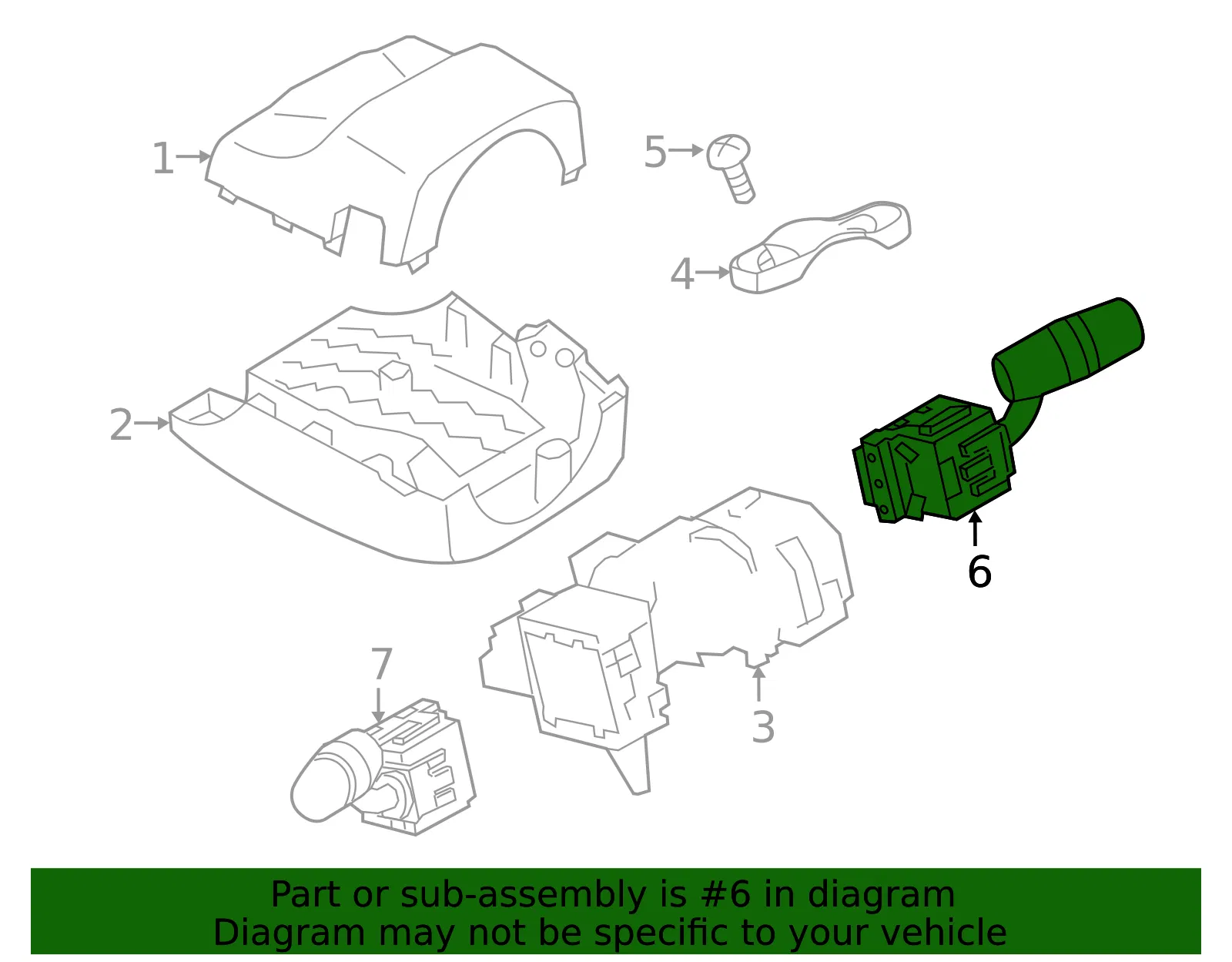 Wiper Switch - Mazda (n24466128) - view 2