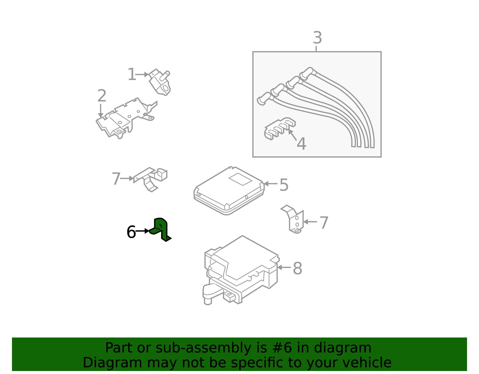 Engine Control Module (ECM) Bracket - Mazda (n3h118883) - view 2