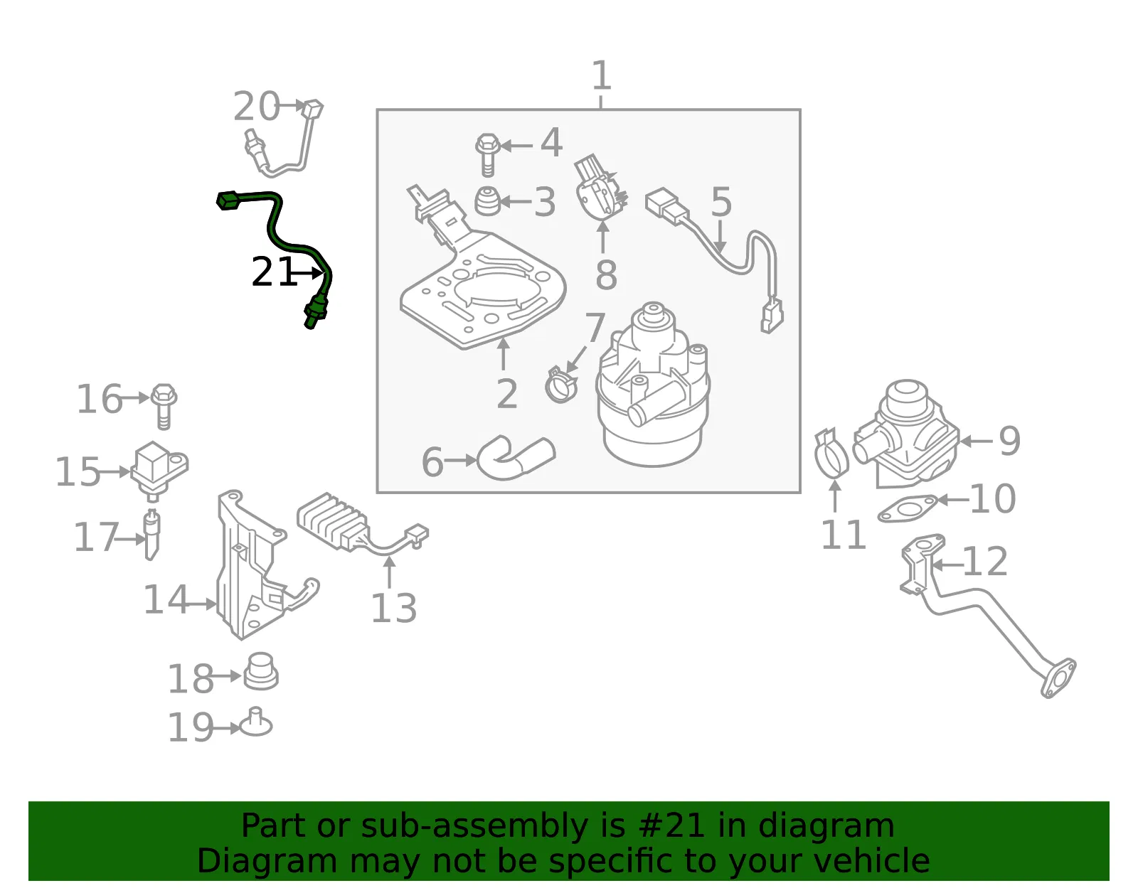 Oxygen Sensor - Mazda (n3h218861c9u) - view 2
