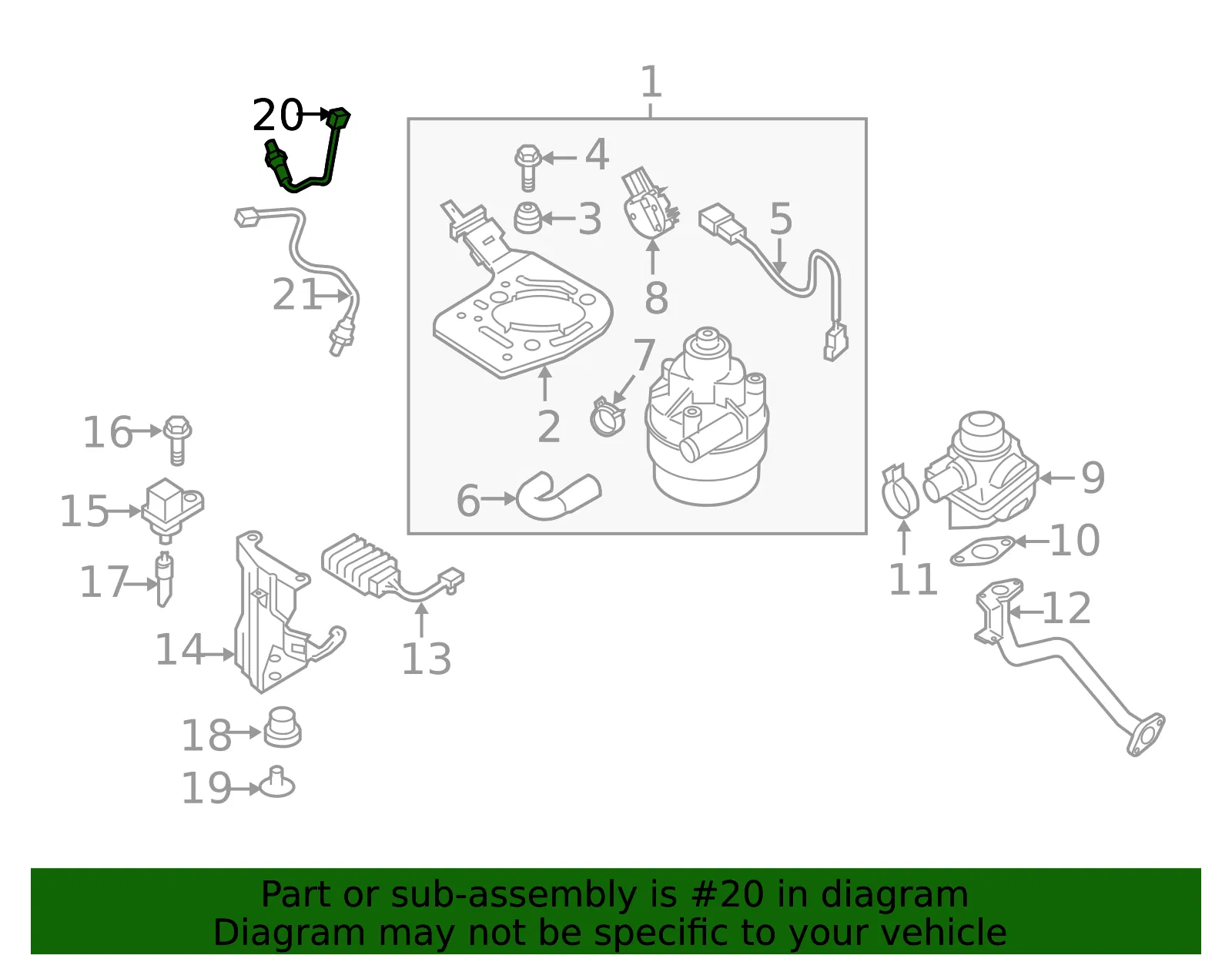 Oxygen Sensor - Mazda (n3r1188g1) - view 2