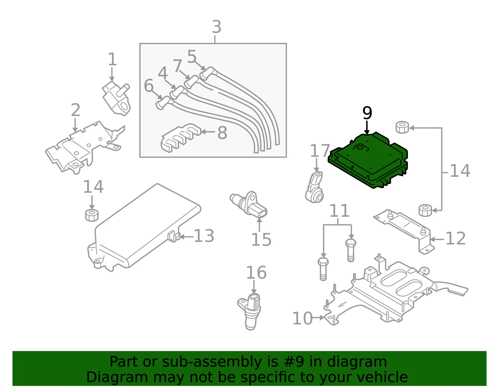Engine Control Module (ECM) - Mazda (n3r618881m) - view 2