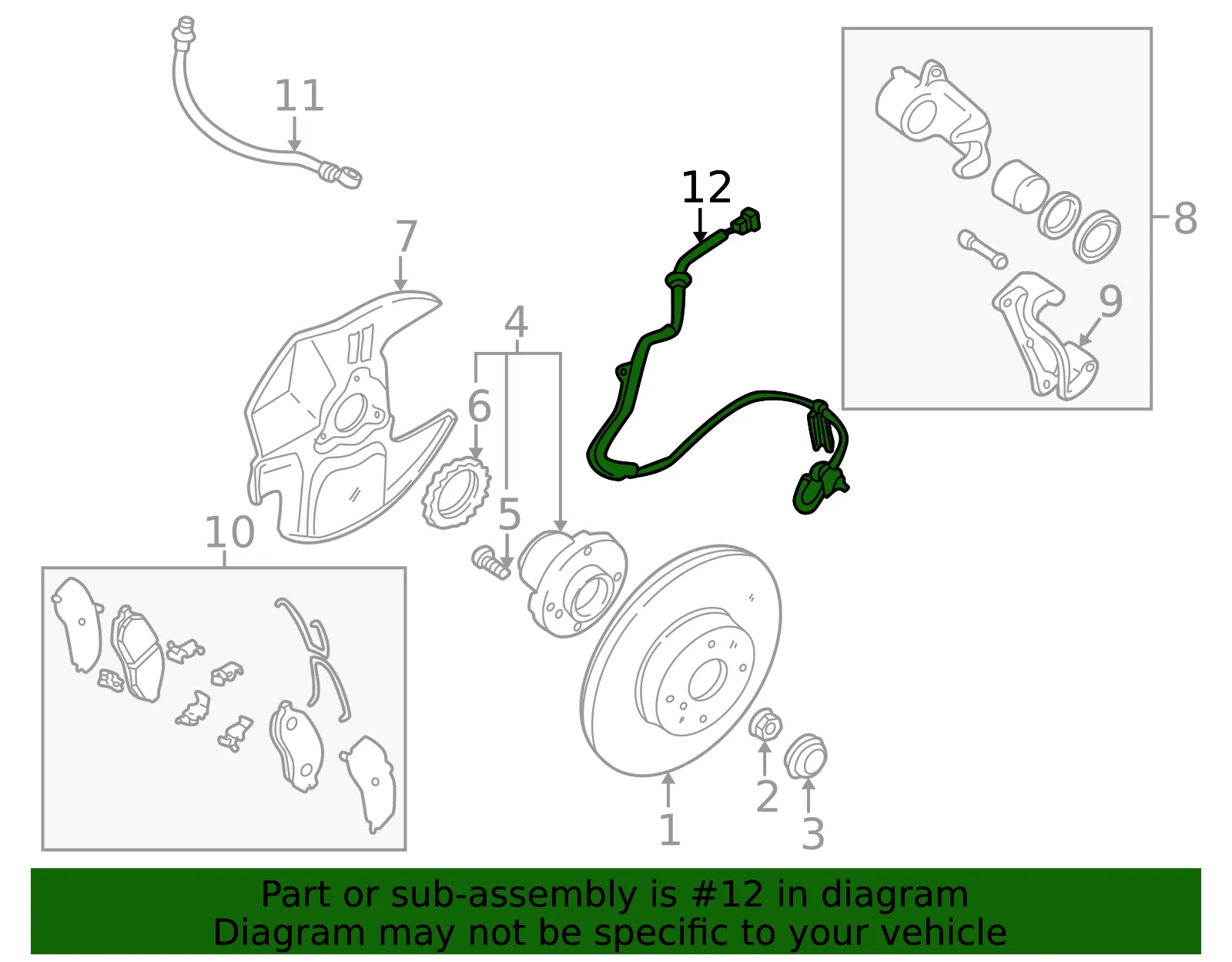 ABS Wheel Speed Sensor - Mazda (na234370xe) - view 2