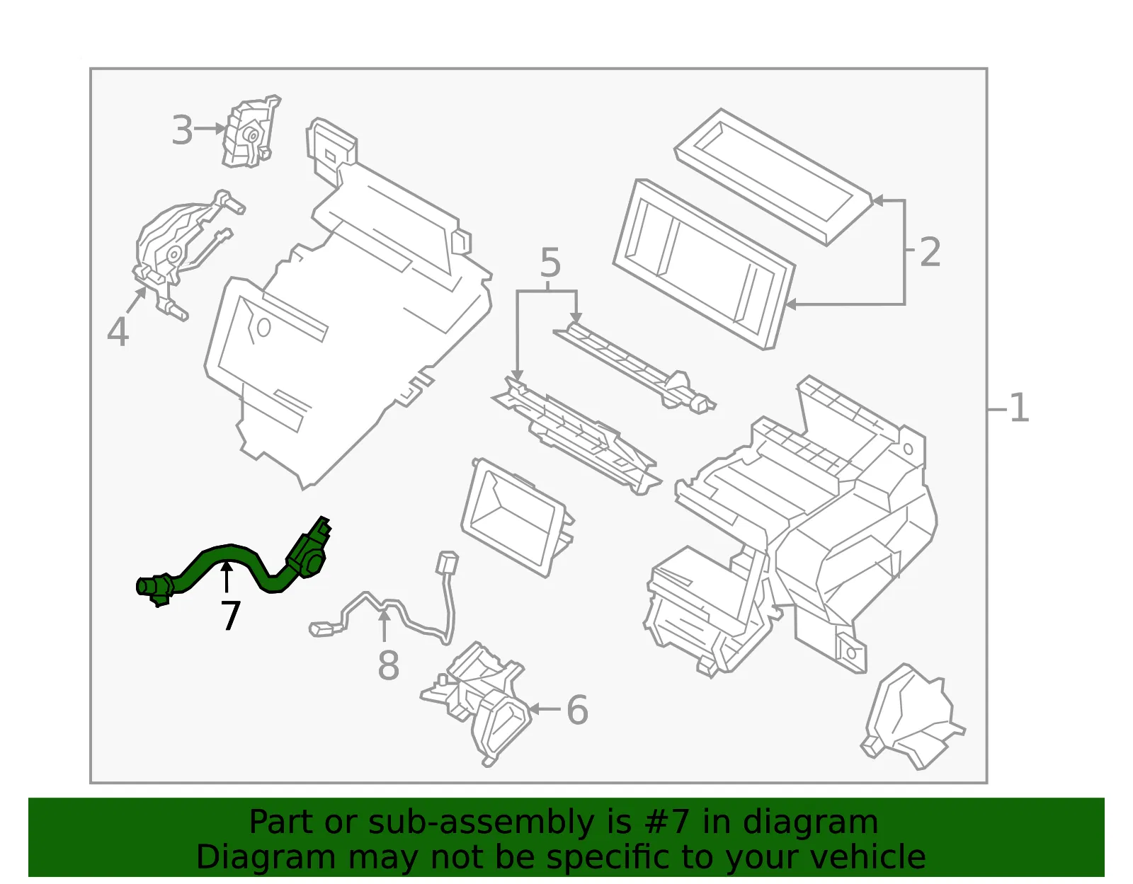 Cabin Air Temperature Sensor Aspirator Tube - Mazda (na9c61j70) - view 2