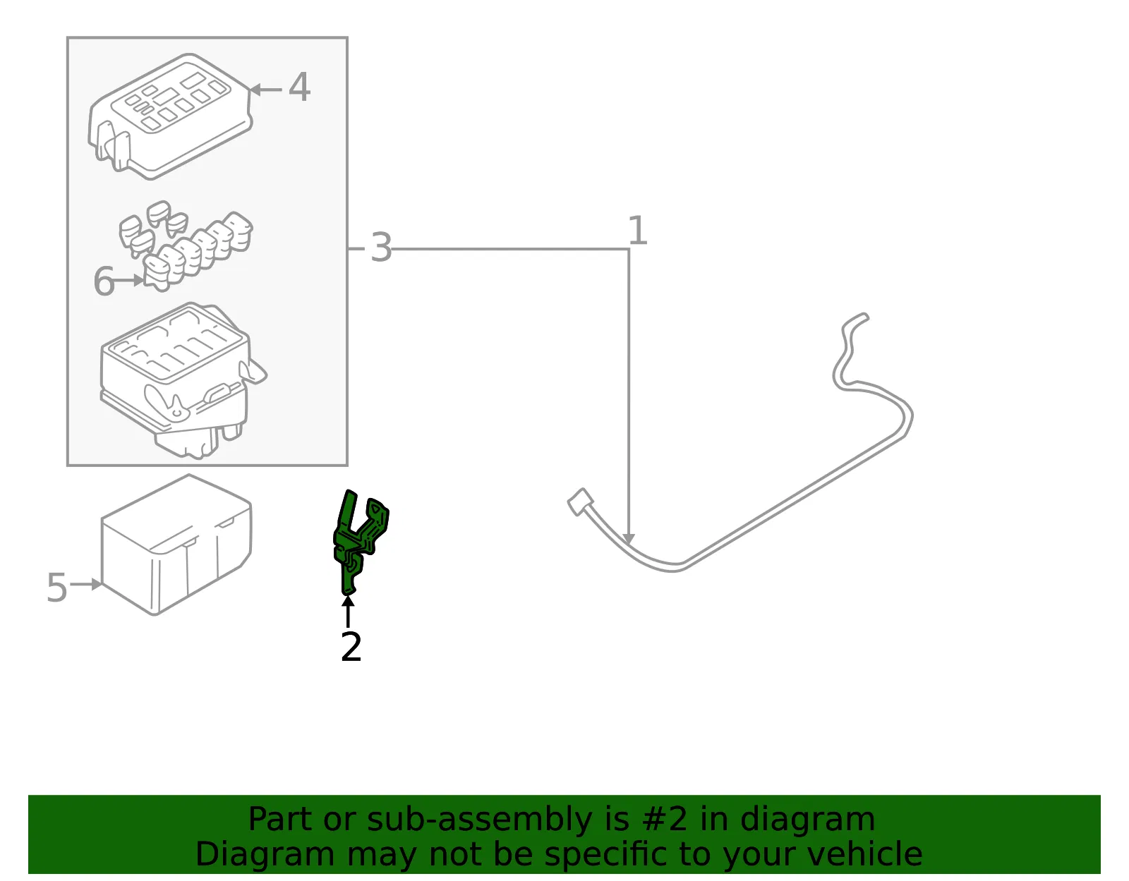 Engine Wiring Harness Bracket - Mazda (nc1067b81b) - view 2