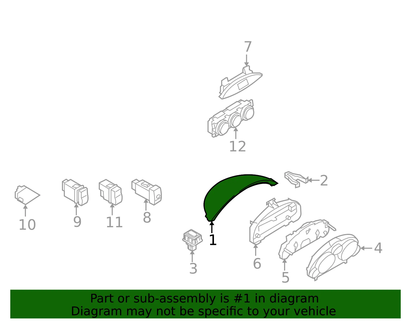 Instrument Cluster Visor - Mazda (ne5155420e) - view 2