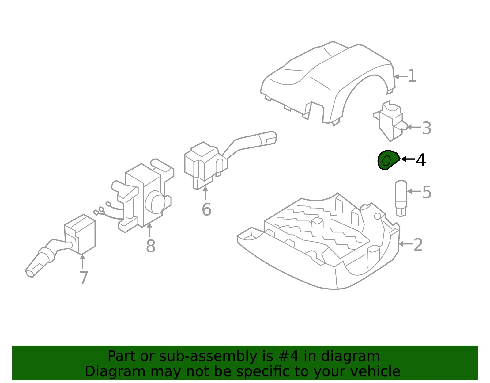 Ignition Lock Escutcheon - Mazda (ne5260236) - view 2