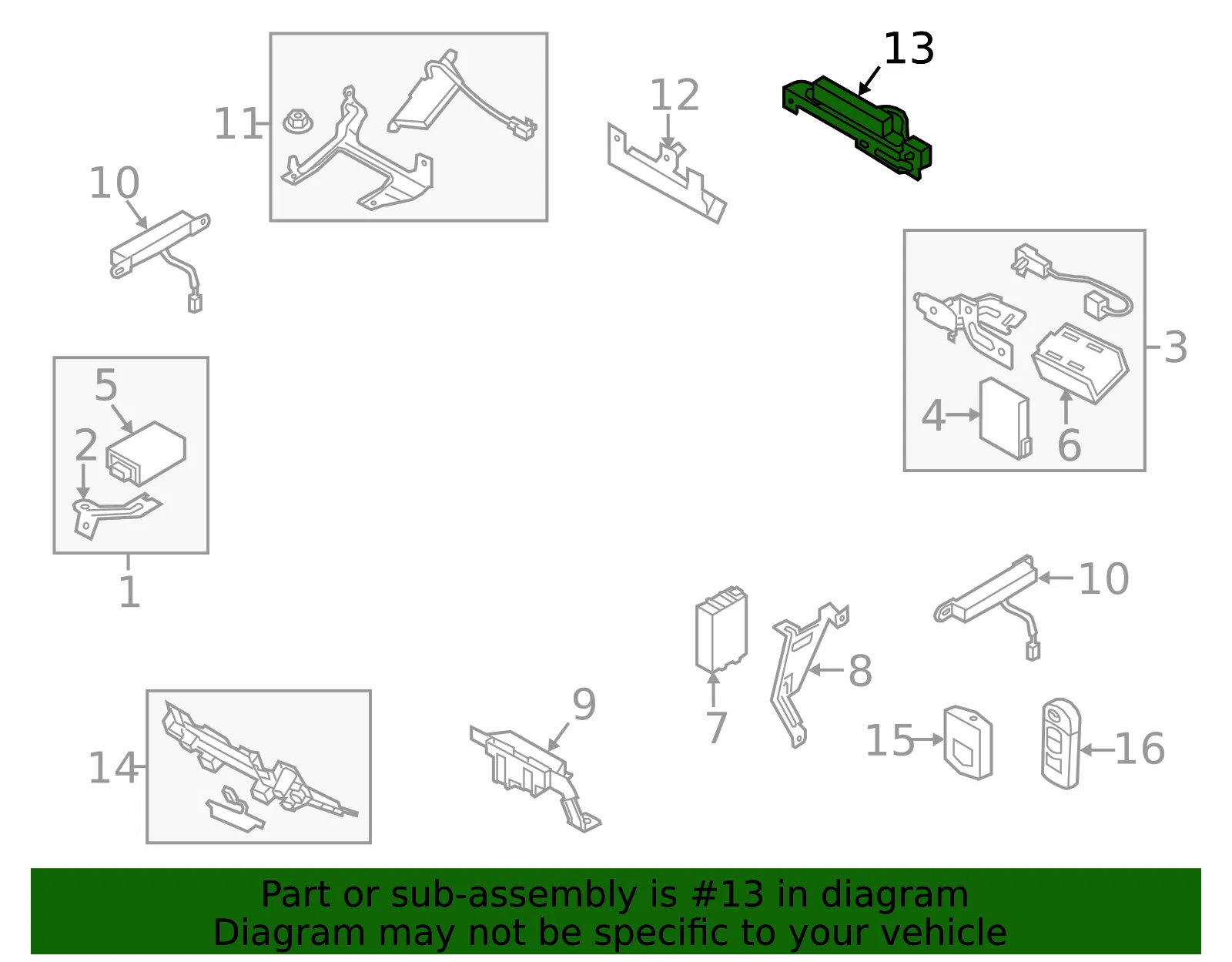 Keyless Entry Antenna - Mazda (ne55676n0b) - view 2
