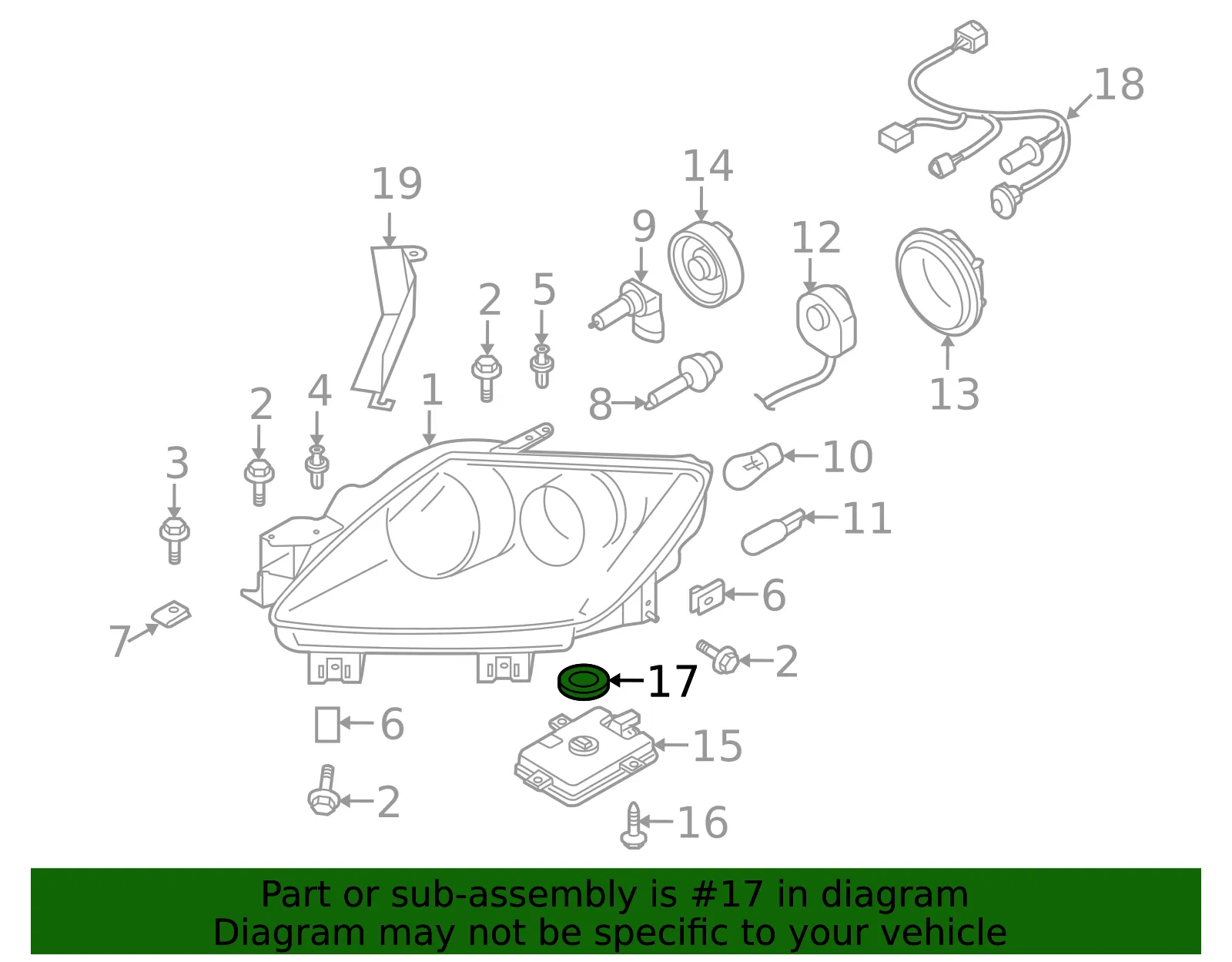 Control Module Gasket - Mazda (ne59510b2) - view 2