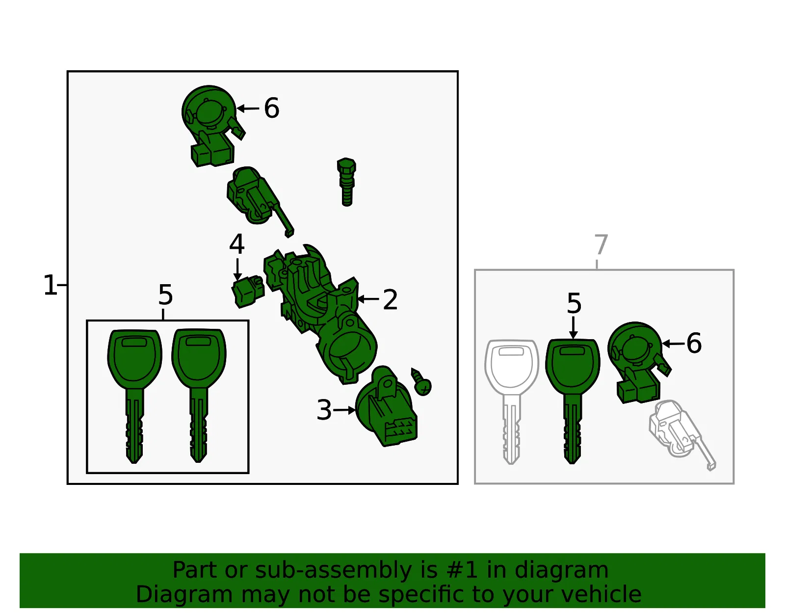 Ignition Lock Assembly - Mazda (ney97629xc) - view 2