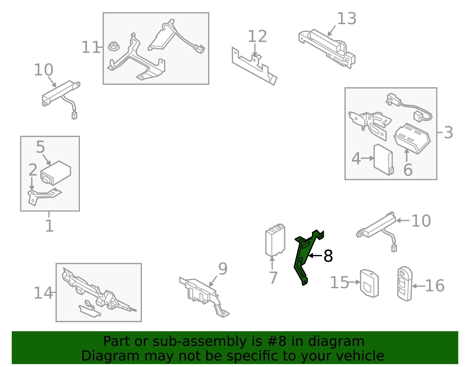 Keyless Entry Module Bracket - Mazda (nf47675d8b) - view 2