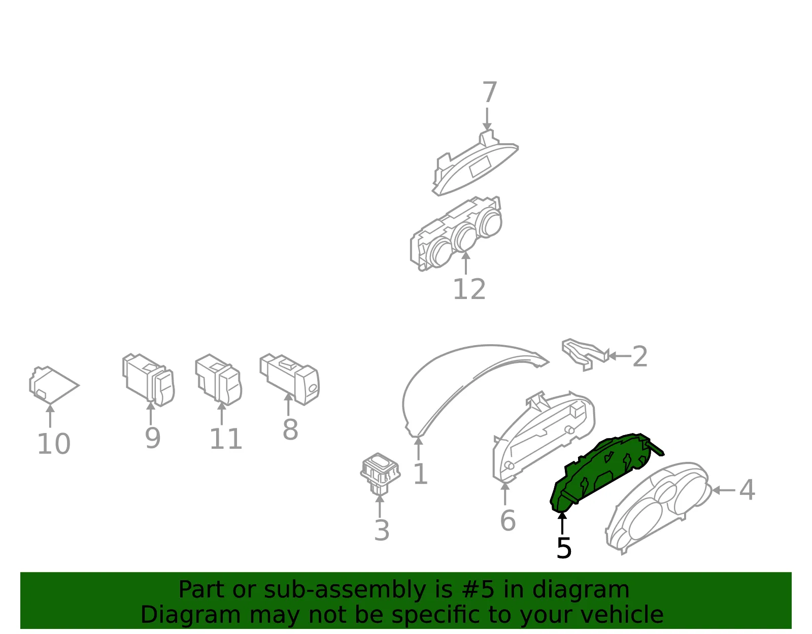 Instrument Cluster - Mazda (np7255471b) - view 2