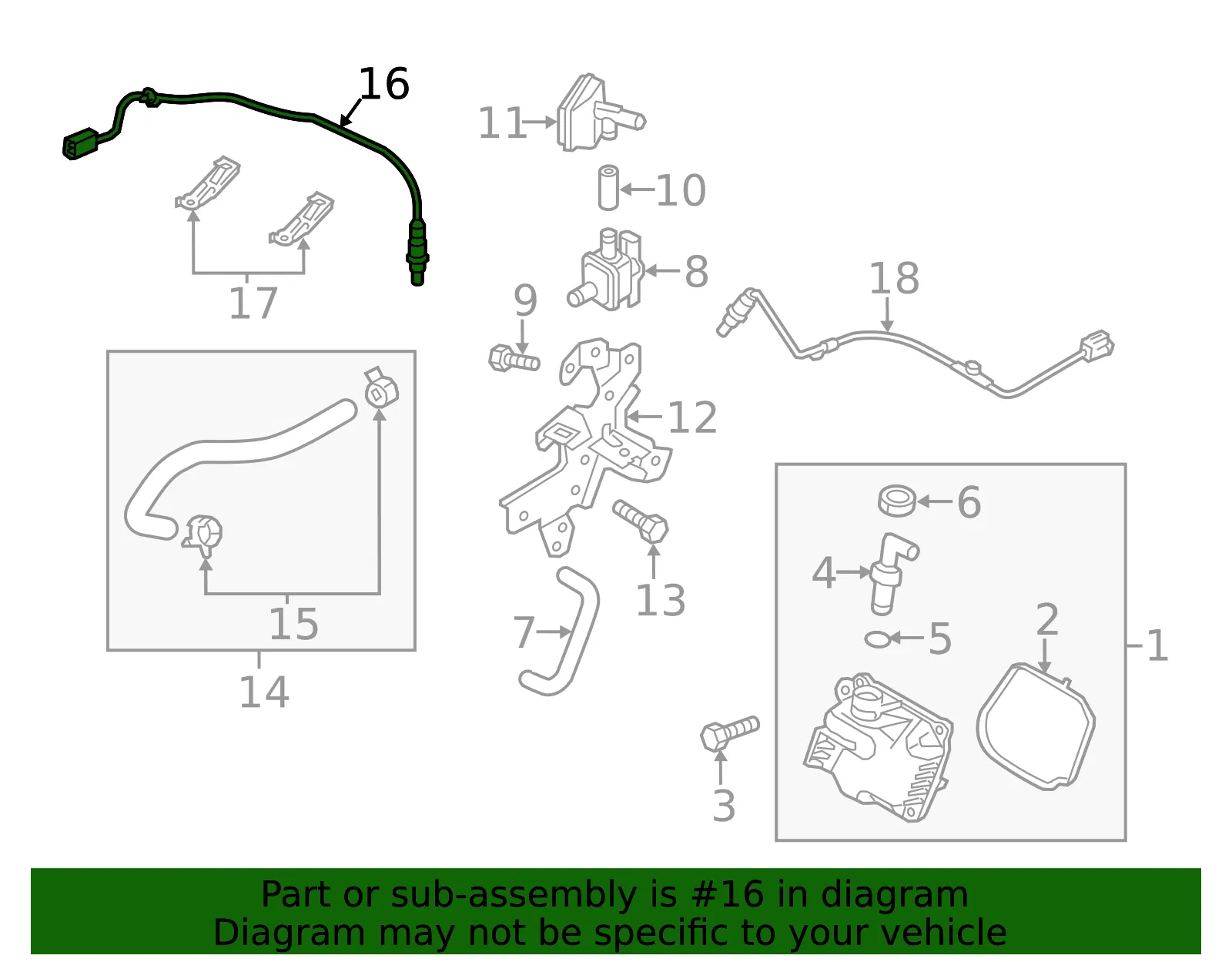Oxygen Sensor - Mazda (p54a188g1) - view 2
