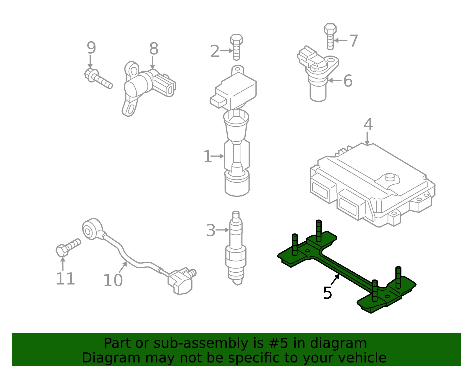 Engine Control Module (ECM) Bracket - Mazda (p59d18885) - view 2