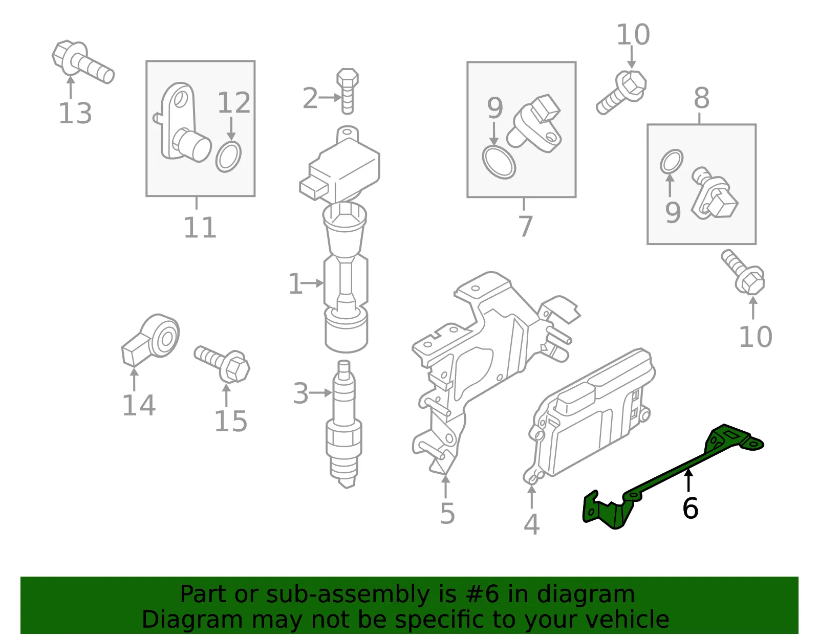 Engine Control Module (ECM) Bracket - Mazda (p5b918786) - view 2