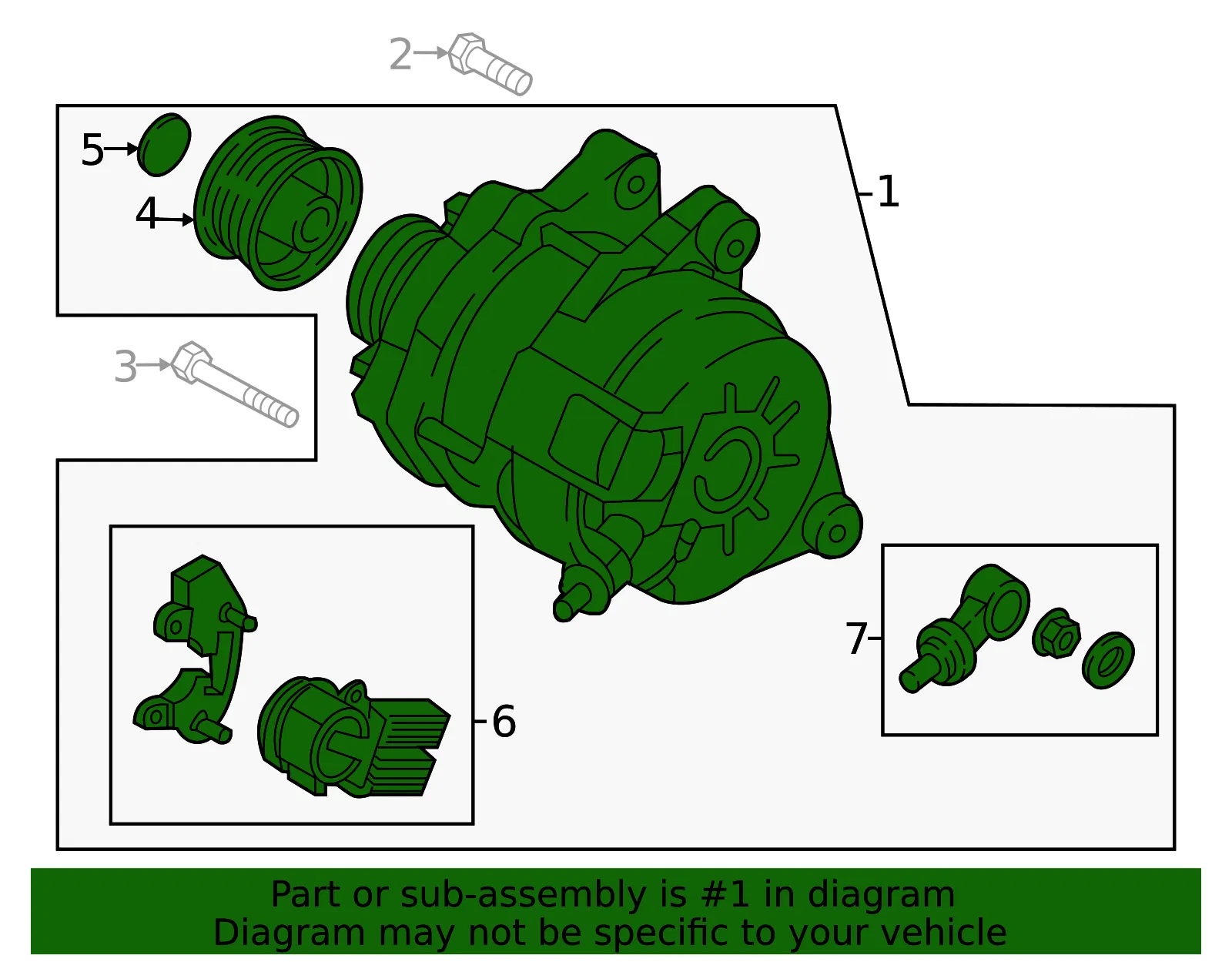 Alternator - Mazda (pa5j18300) - view 2