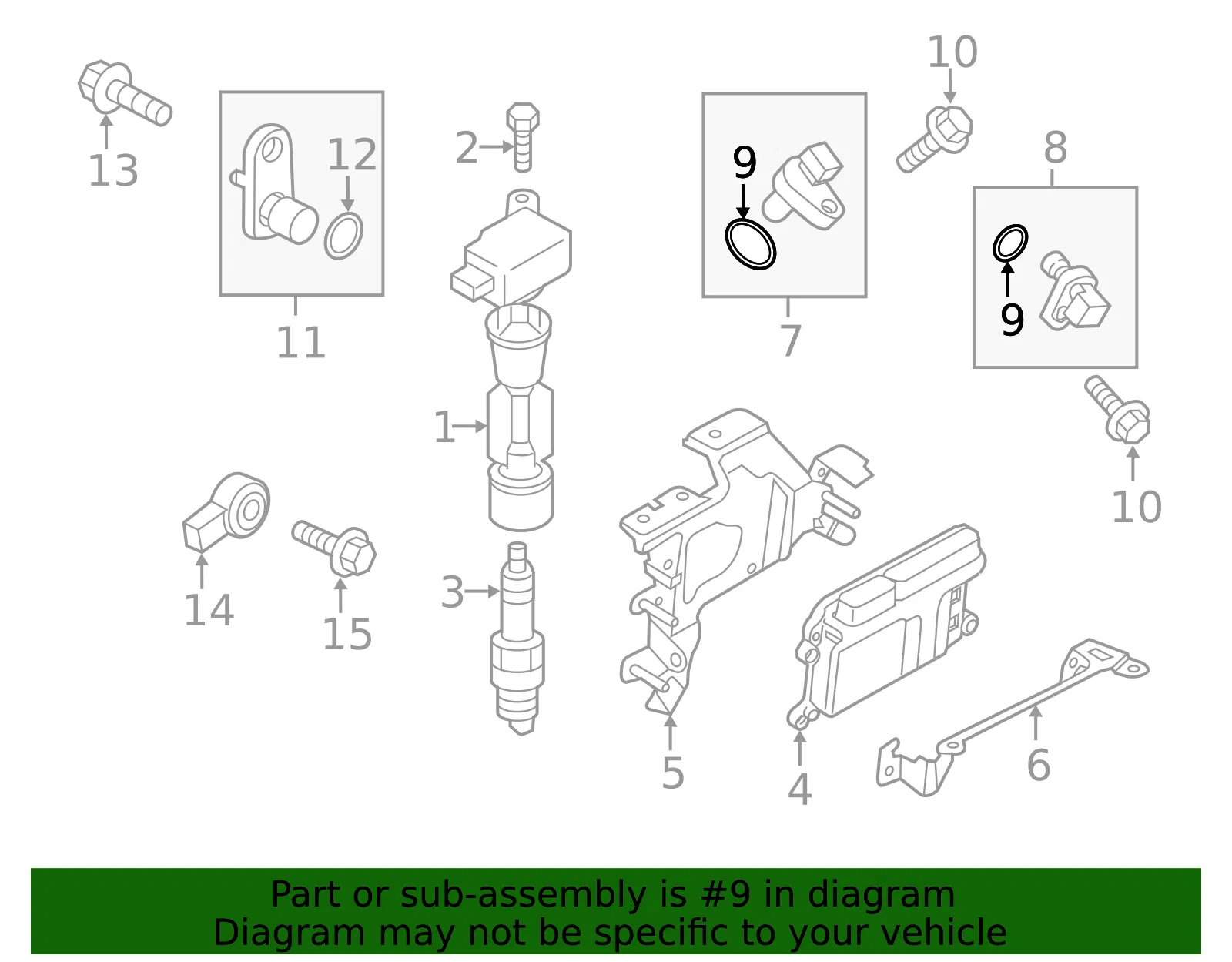 Engine Camshaft Position Sensor O-Ring - Mazda (pe0218t41) - view 2