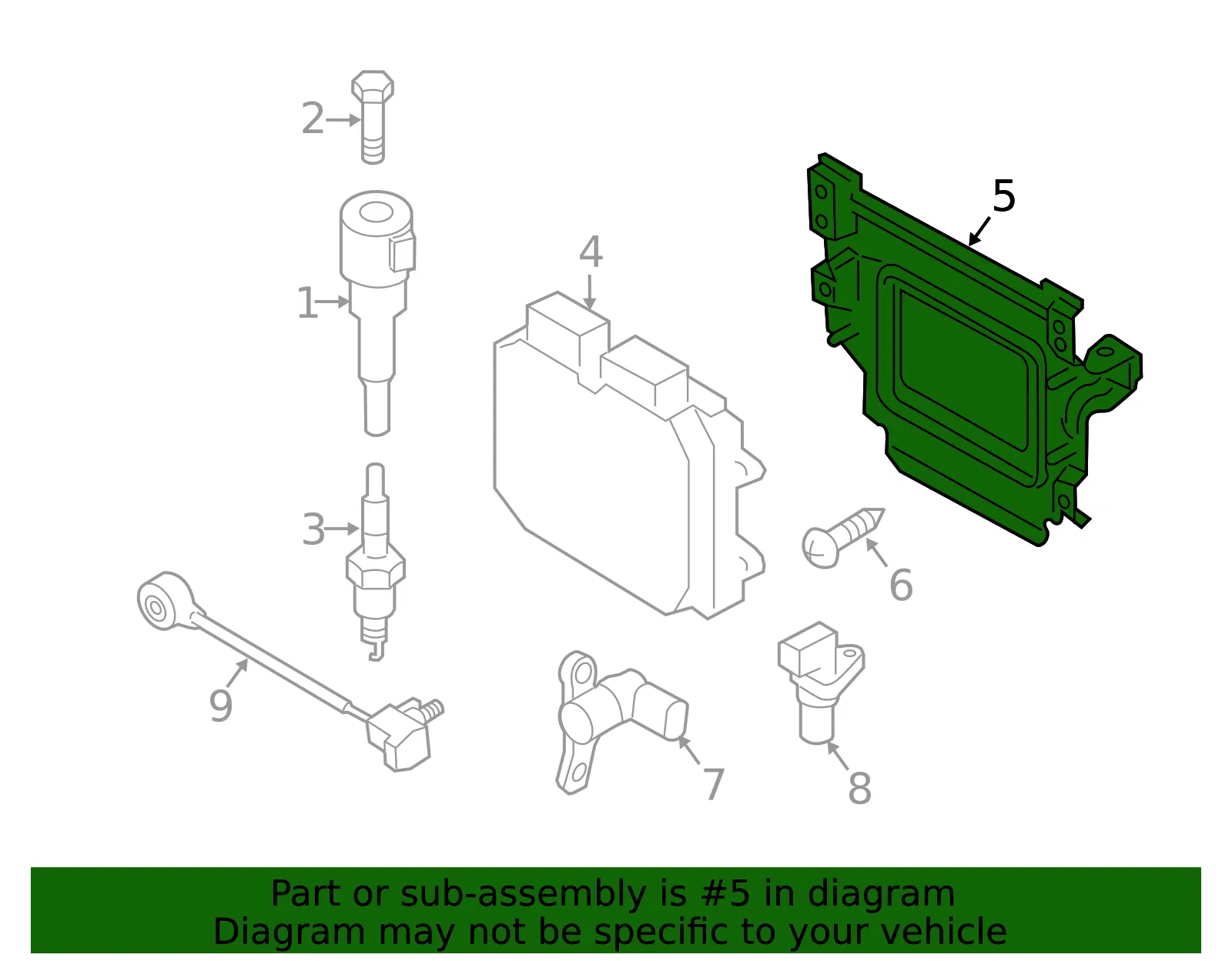 Engine Control Module (ECM) Bracket - Mazda (pe0718885a) - view 2