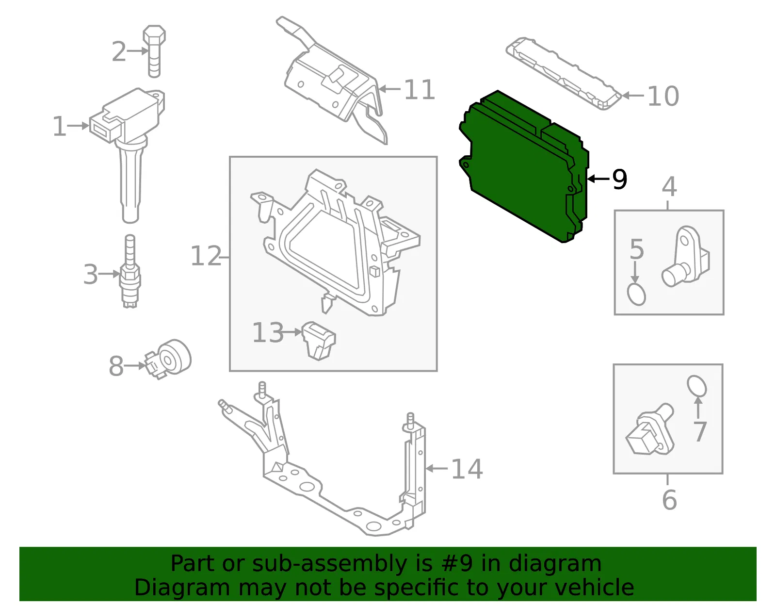 Engine Control Module (ECM) - Mazda (pe1818881a) - view 2