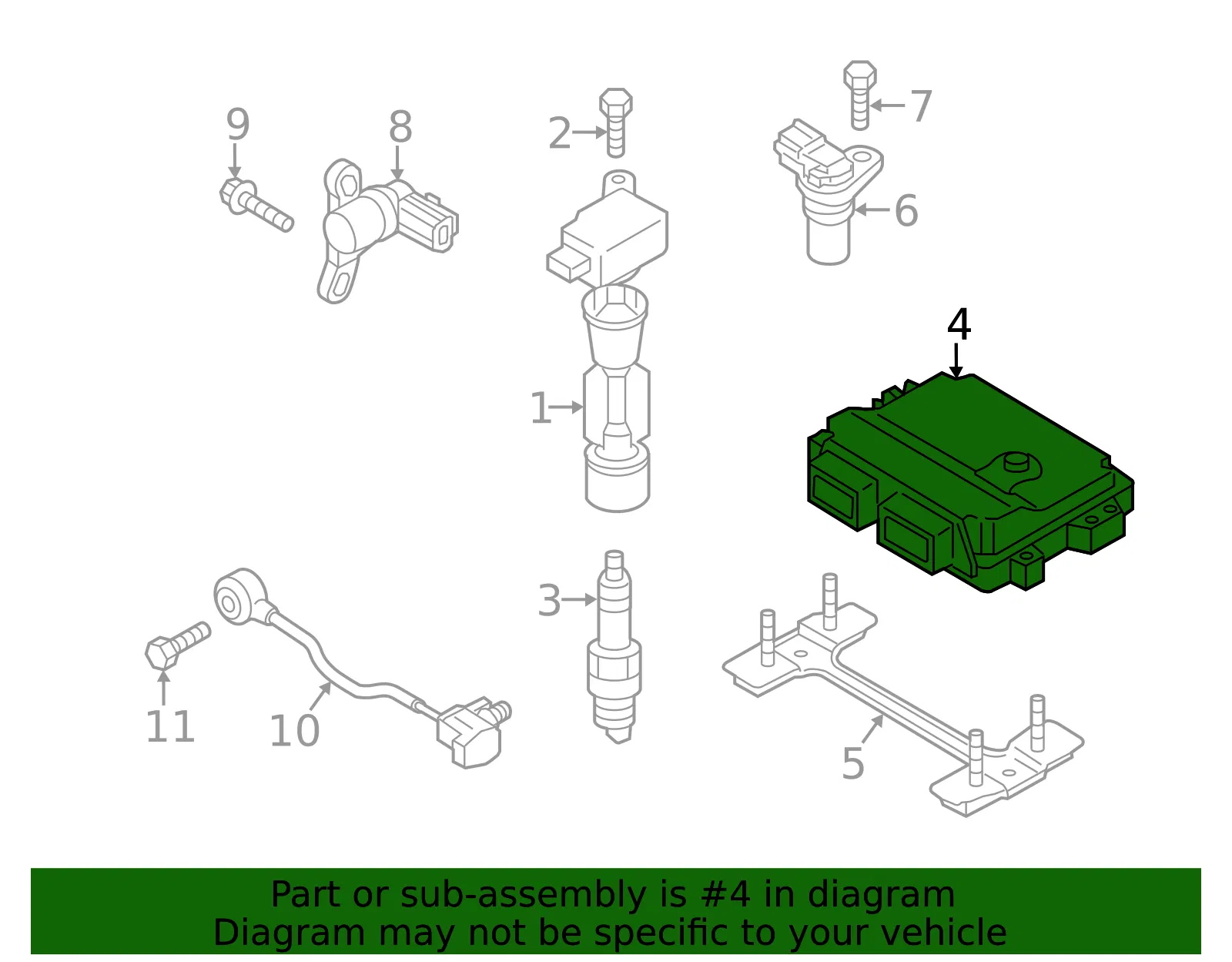 Engine Control Module (ECM) - Mazda (psm618881a) - view 2