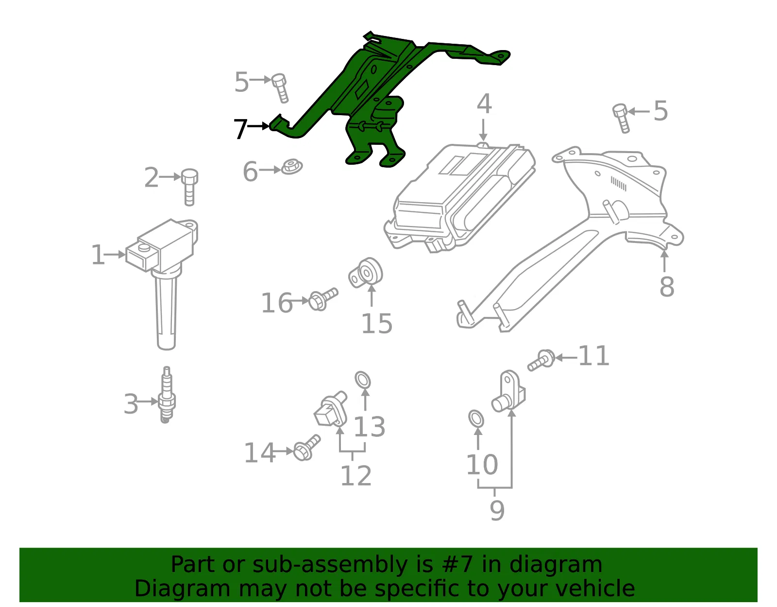 Engine Control Module (ECM) Bracket - Mazda (px3518945a) - view 2
