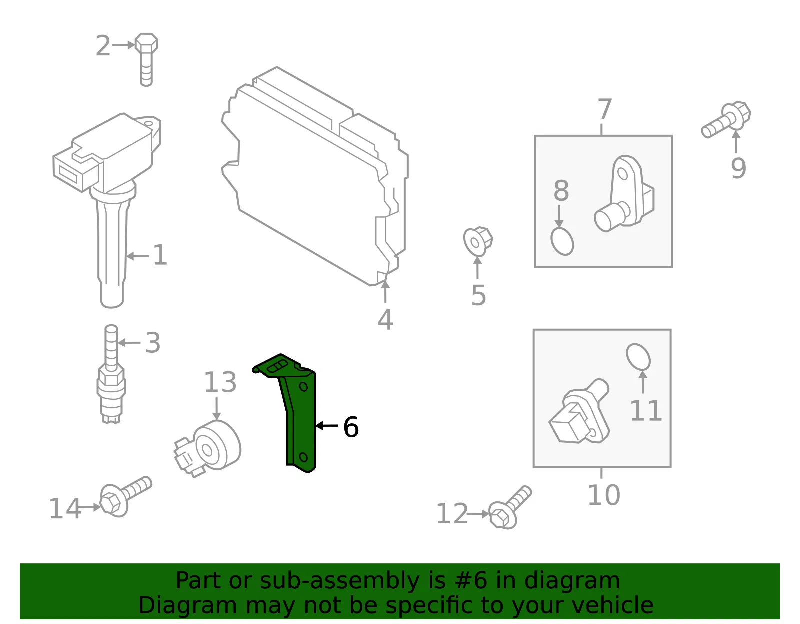 Engine Control Module (ECM) Bracket - Mazda (px8f18885) - view 2