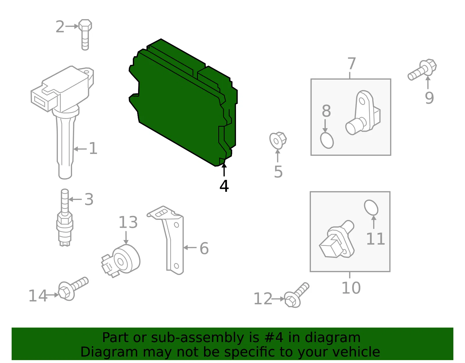 Engine Control Module (ECM) - Mazda (px9v18881b) - view 2