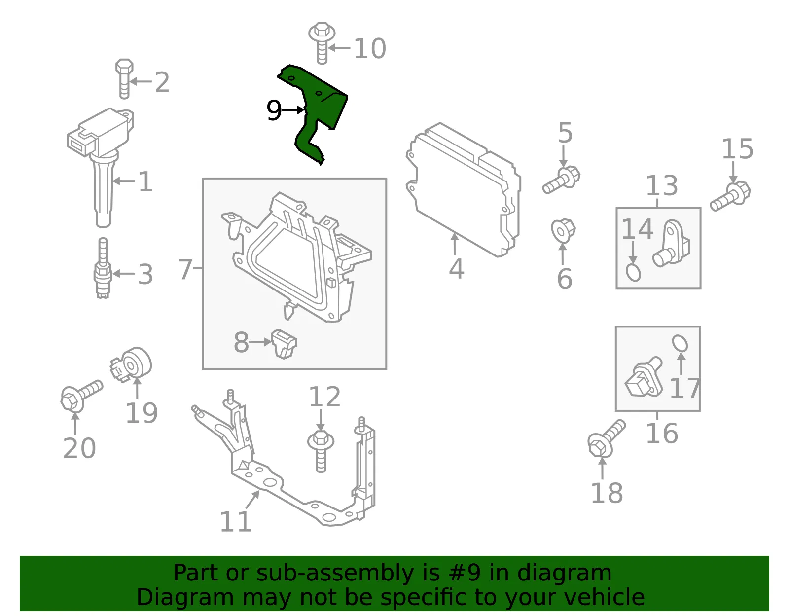 Engine Control Module (ECM) Cover - Mazda (pyfa188j1) - view 2
