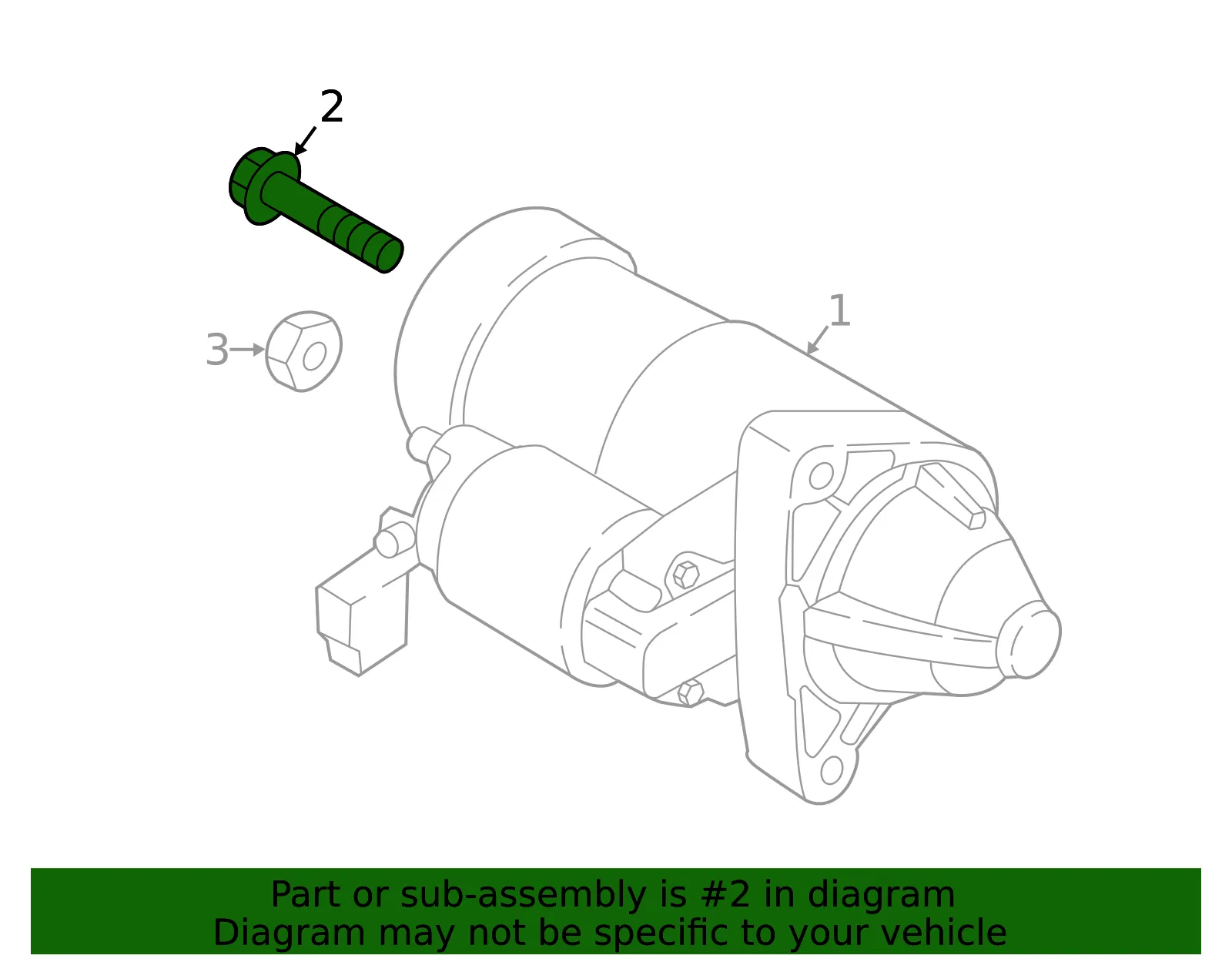 Starter Bolt - Mazda (rf2b12717) - view 2