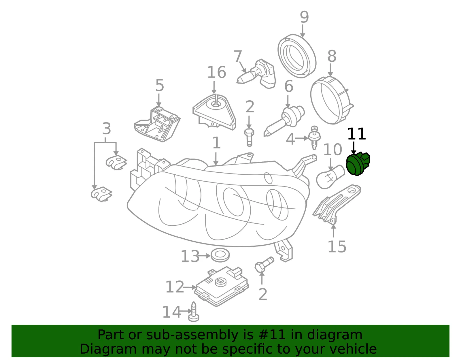 Headlight Socket - Mazda (s09a51064) - view 2