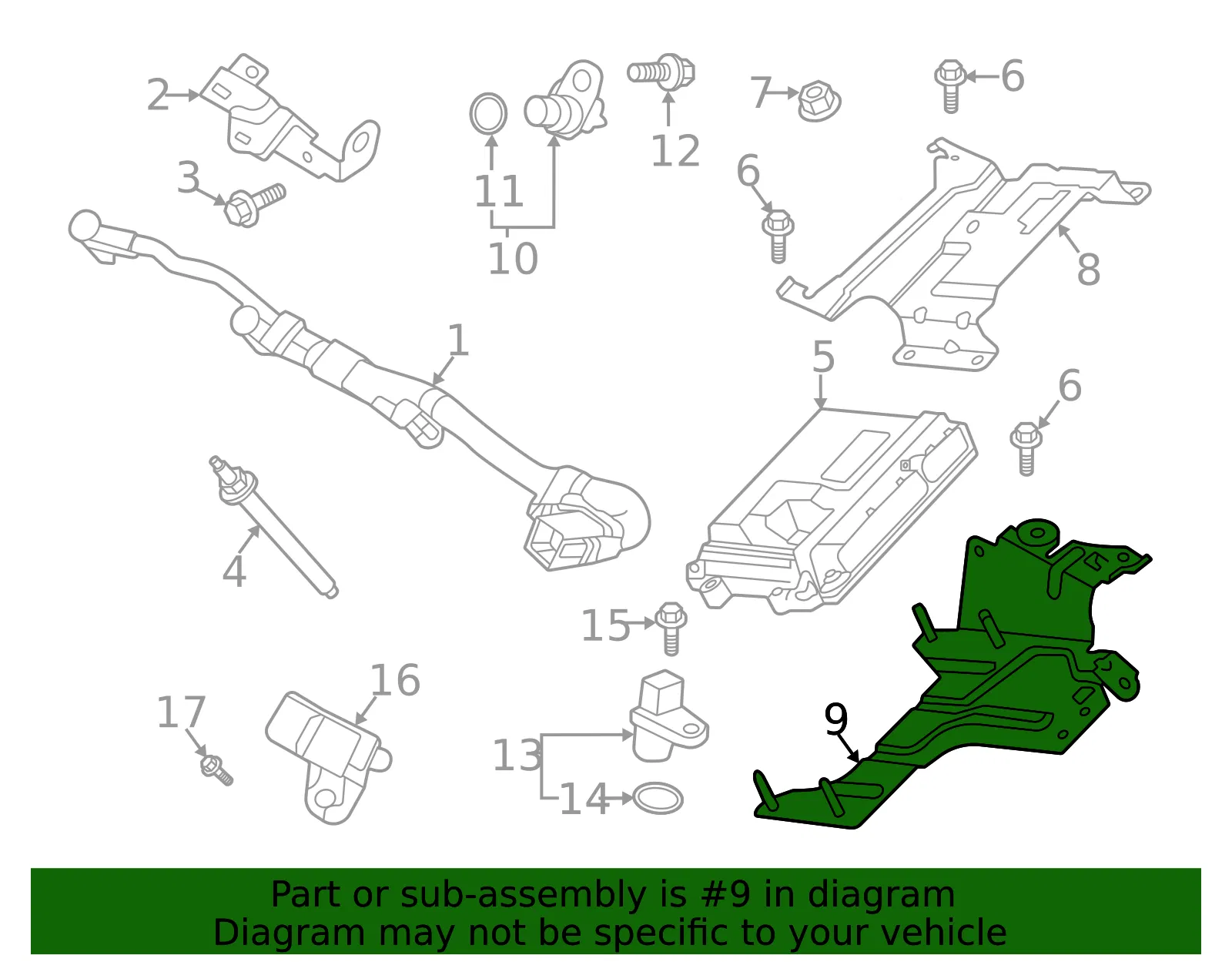 Engine Control Module (ECM) Bracket - Mazda (sh0118885) - view 2