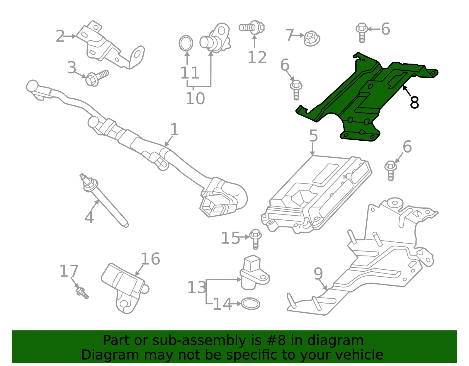 Engine Control Module (ECM) Bracket - Mazda (sh0118945b) - view 2