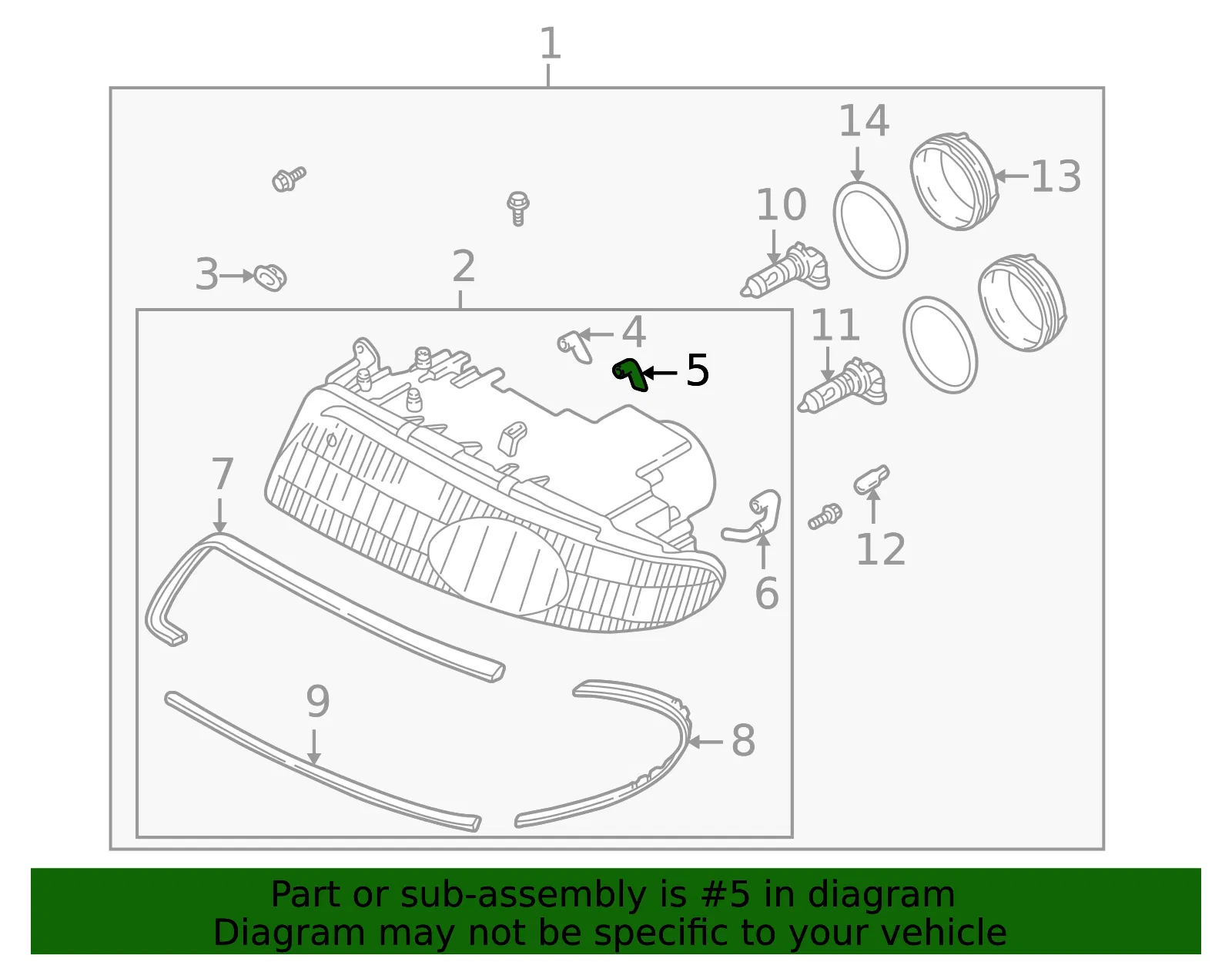 Headlight Housing Vent Tube - Mazda (t001510k8) - view 2