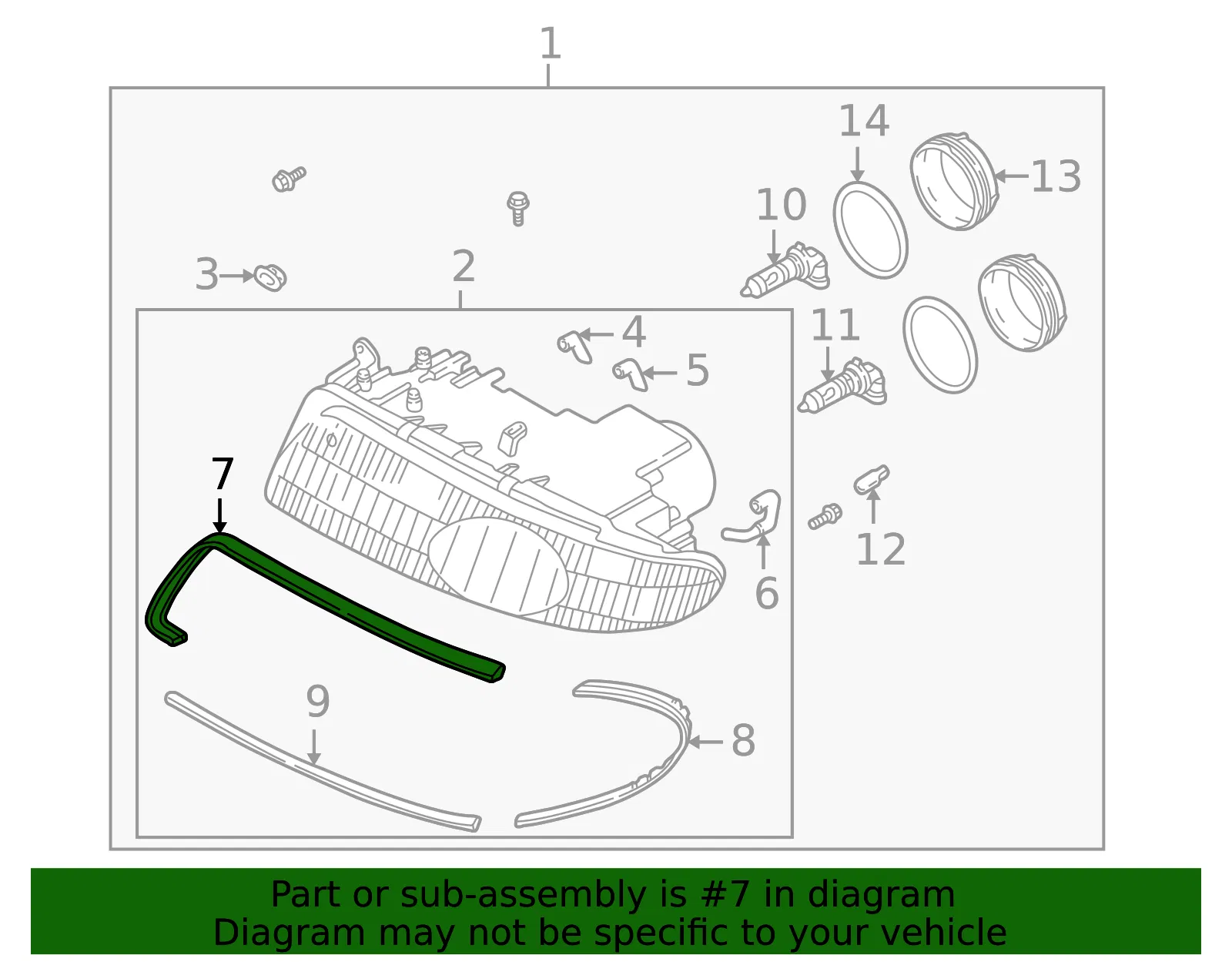 Headlight Bezel - Mazda (t001510m6) - view 2