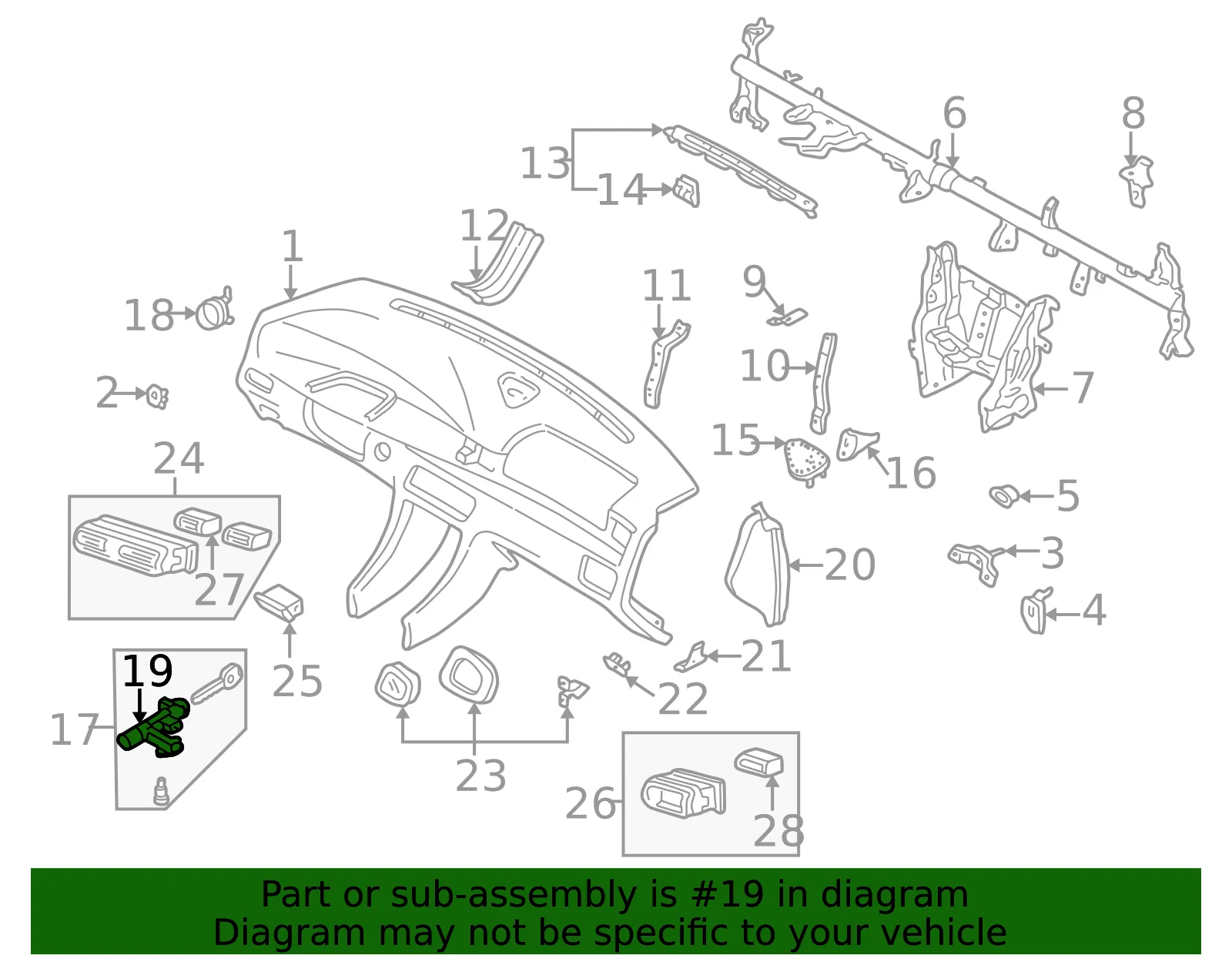 Ignition Switch - Mazda (t00166151) - view 2