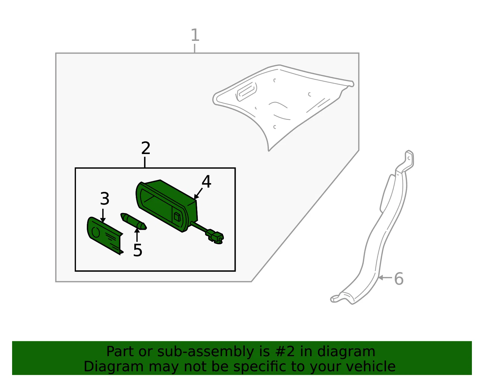 Map Lamp Assembly - Mazda (t04351310a03) - view 2