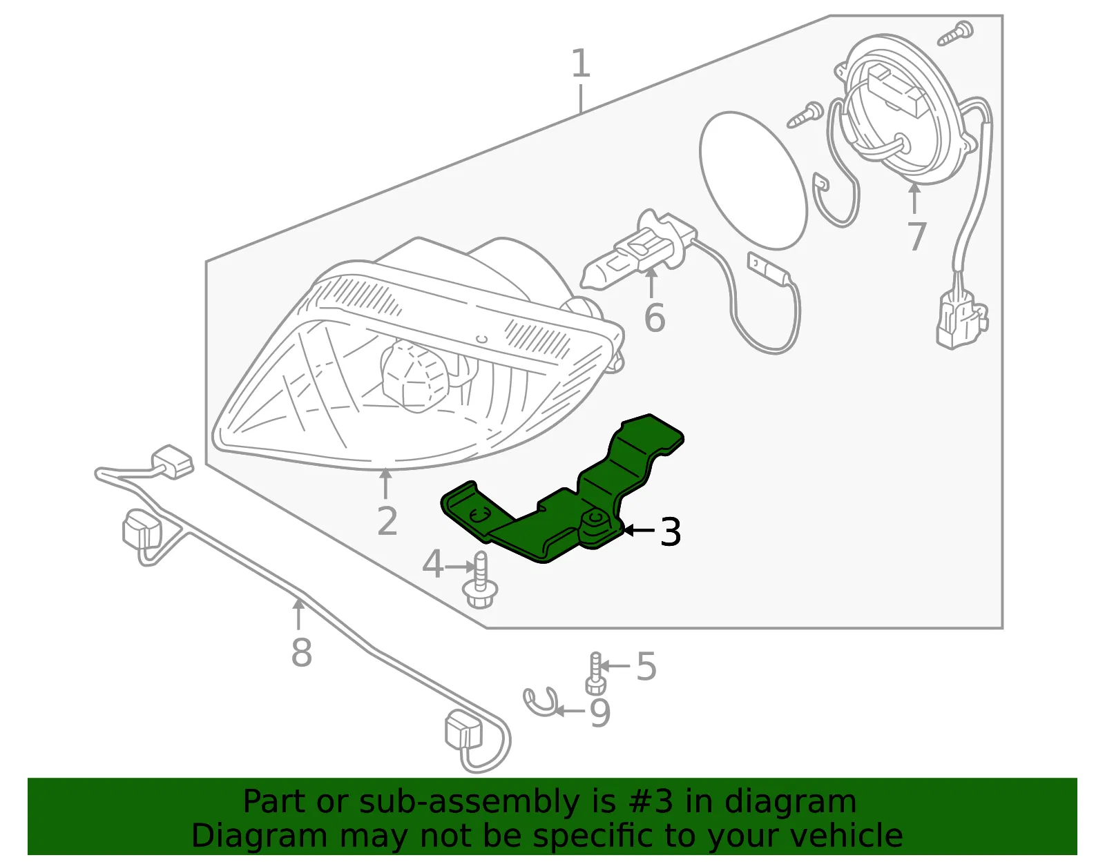 Fog Light Bracket - Mazda (t06051684) - view 2