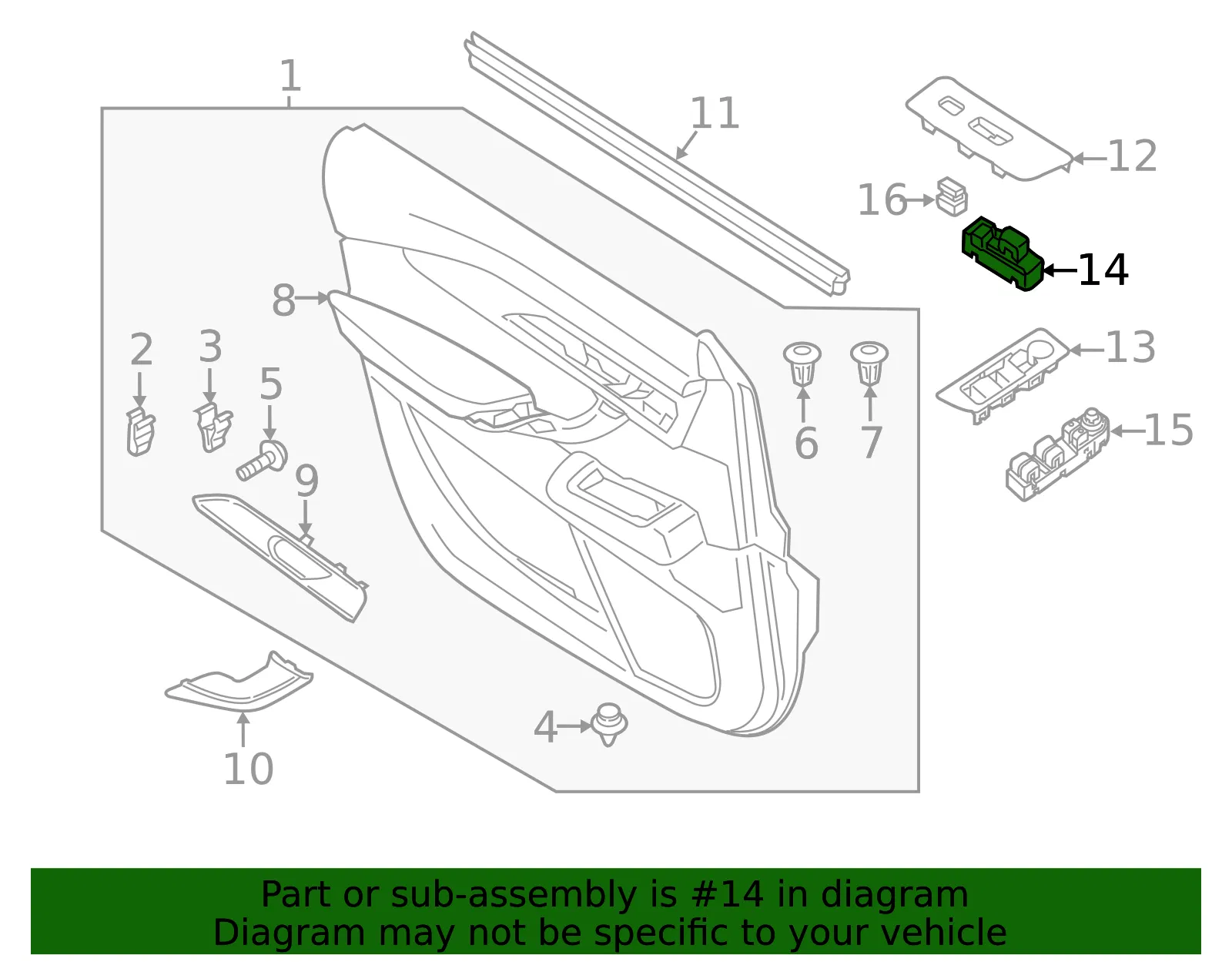 Window Switch - Mazda (ta3n66370a) - view 2