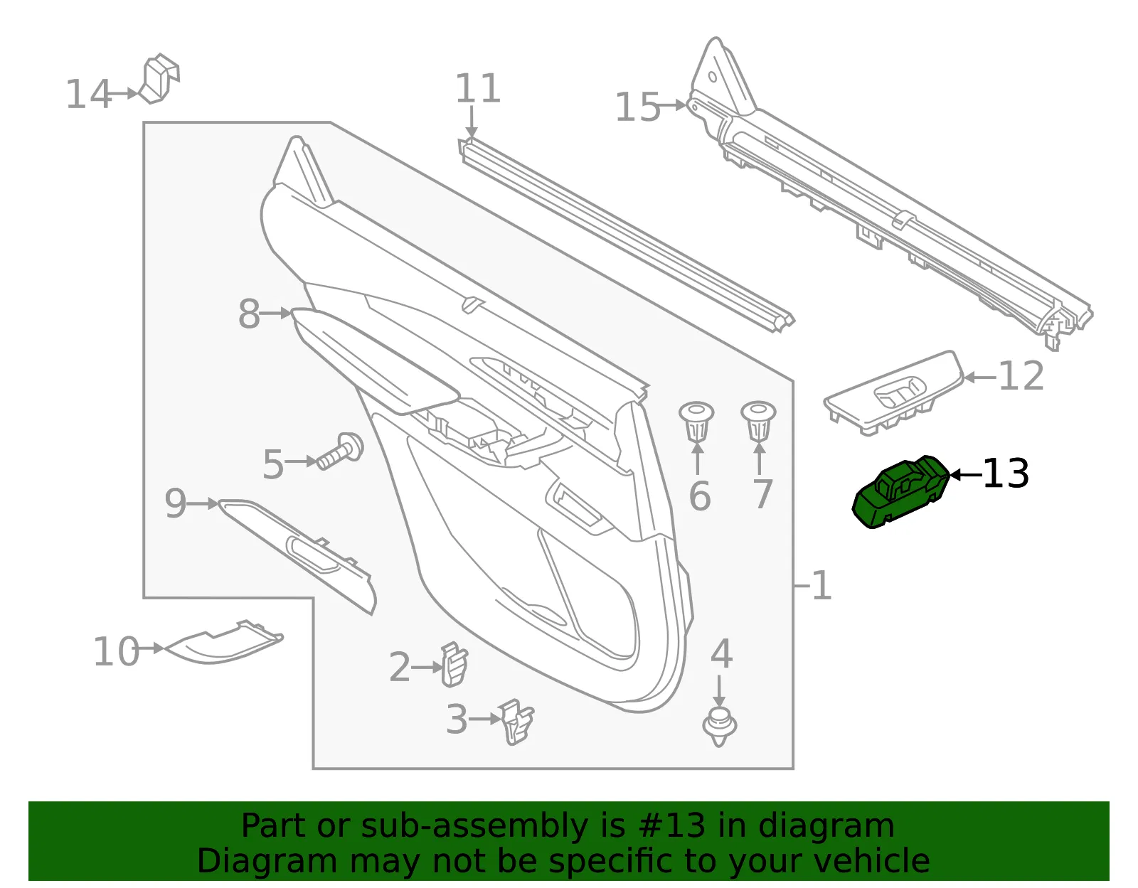 Window Switch - Mazda (ta3n66380a) - view 2