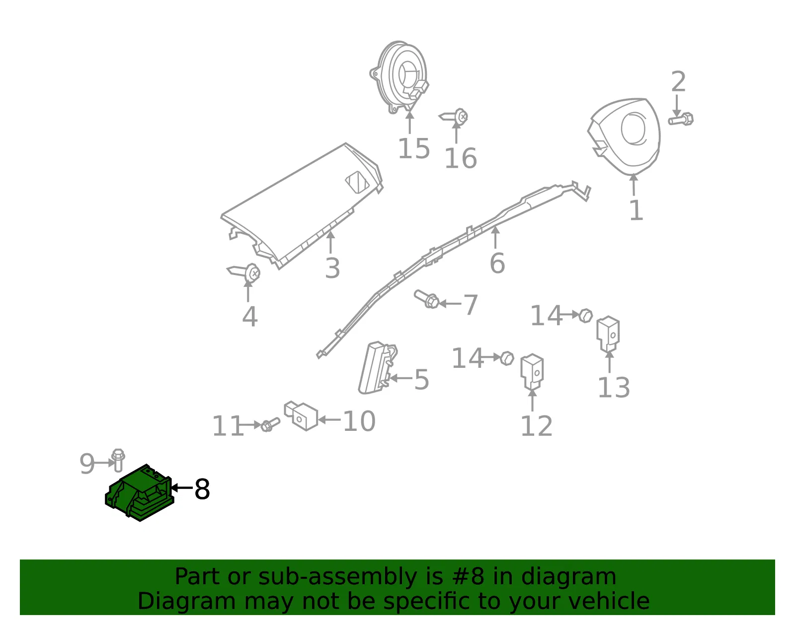 Air Bag Control Module - Mazda (td1157k30d) - view 2