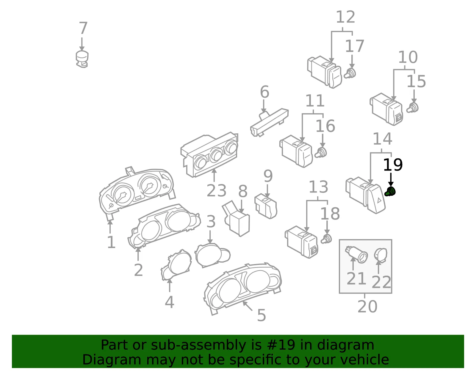 Instrument Panel Light Bulb - Mazda (td1166461) - view 2