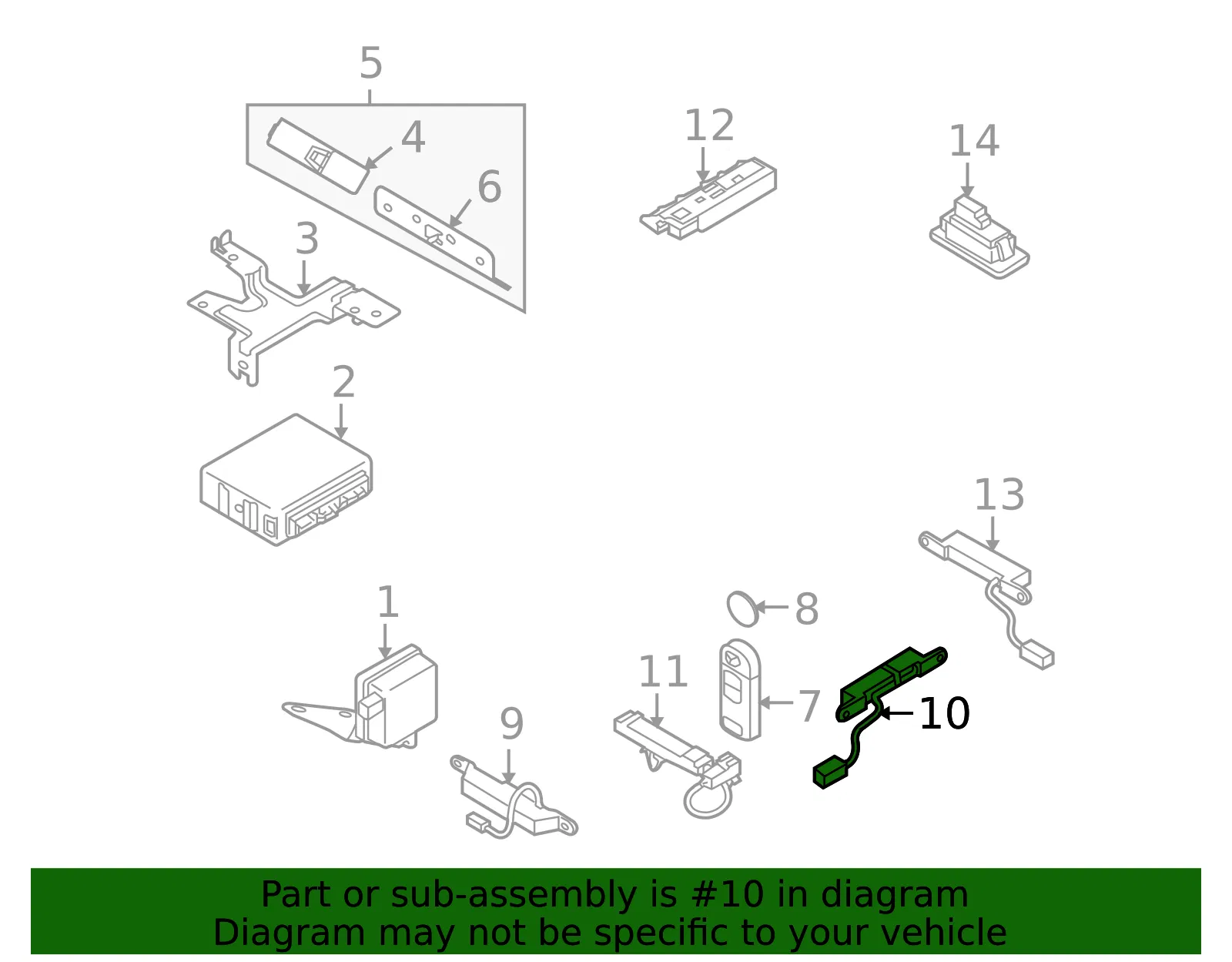 Keyless Entry Antenna - Mazda (td11676n1) - view 2