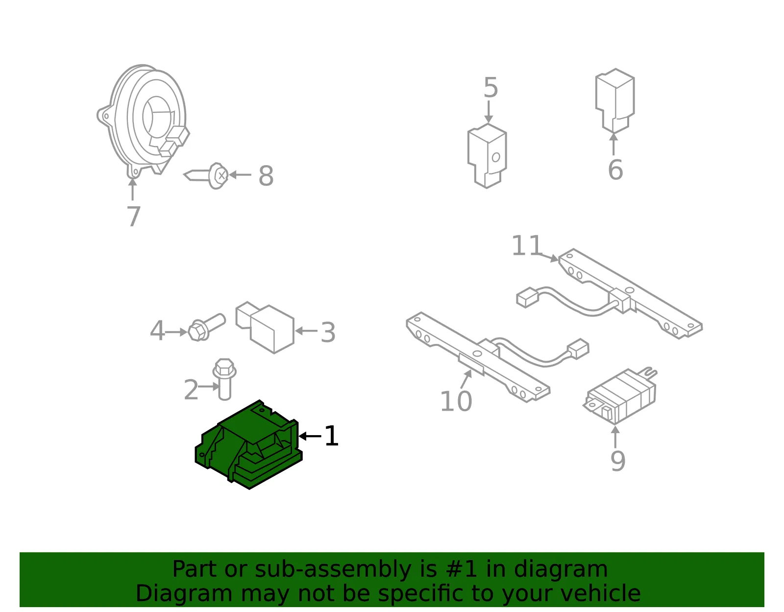 Air Bag Control Module - Mazda (te6957k30d) - view 2