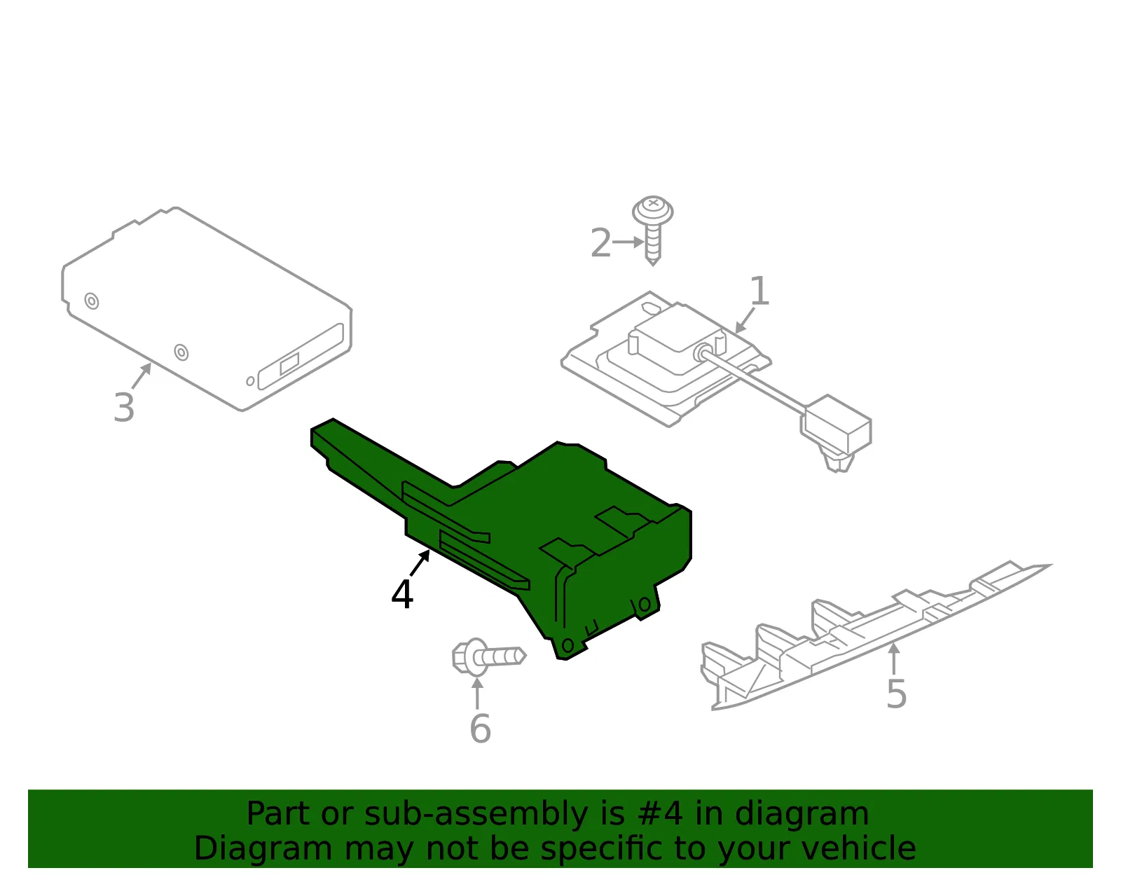 GPS Navigation Control Module Bracket - Mazda (tk2166ef1) - view 2