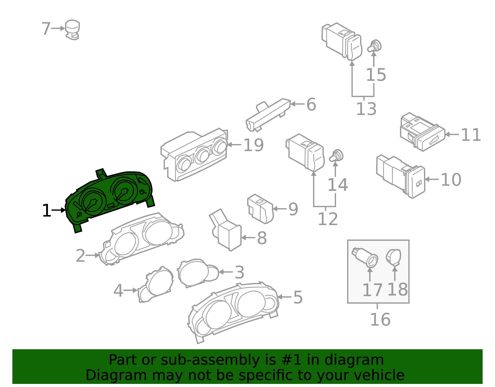 Cluster Assembly - Mazda (tk2255471) - view 2